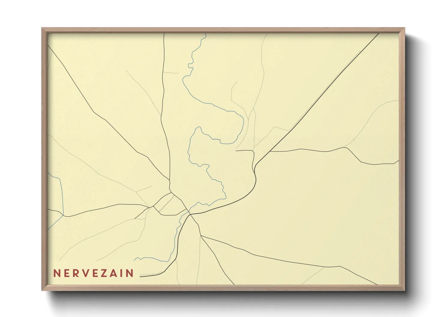 Une affiche de carte sur Nervezain