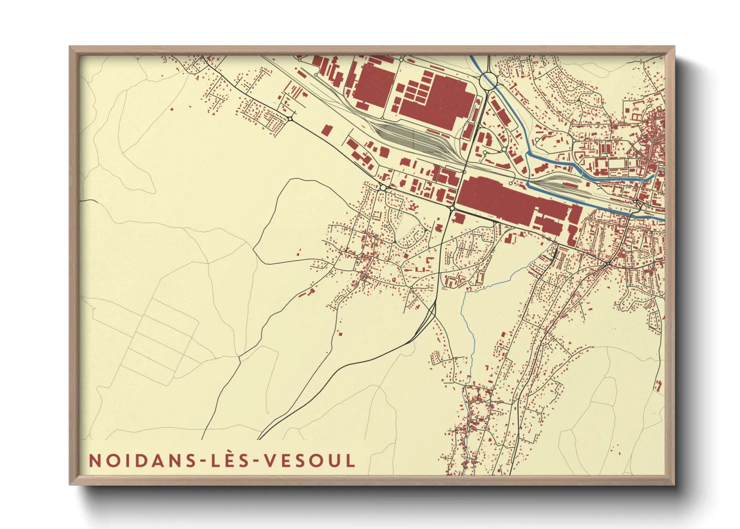 Une affiche de carte sur Noidans-lès-Vesoul