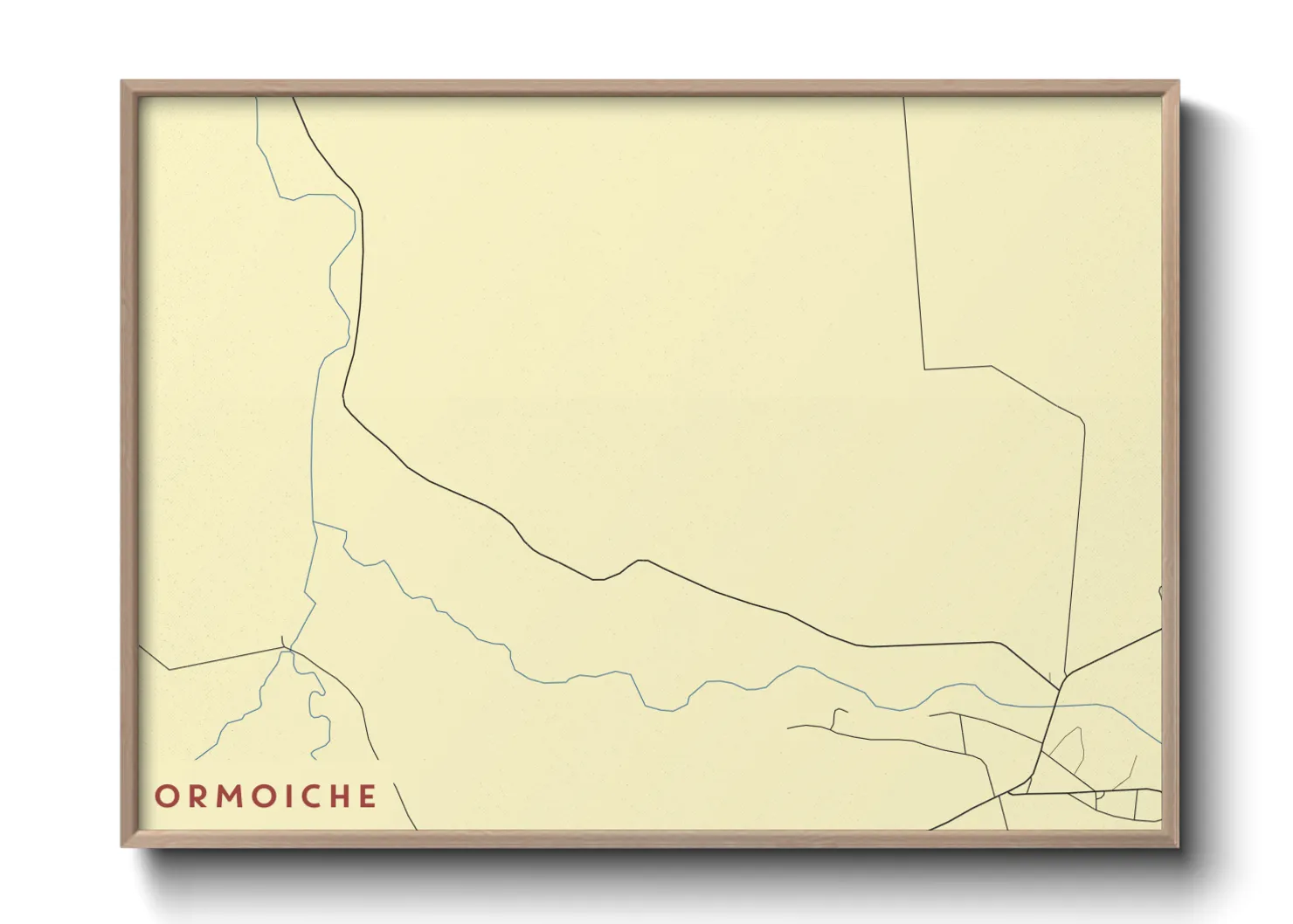 Une affiche de carte sur Ormoiche