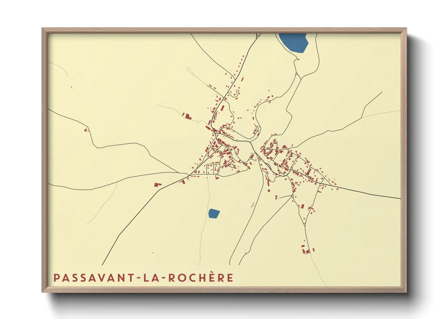 Une affiche de carte sur Passavant-la-Rochère