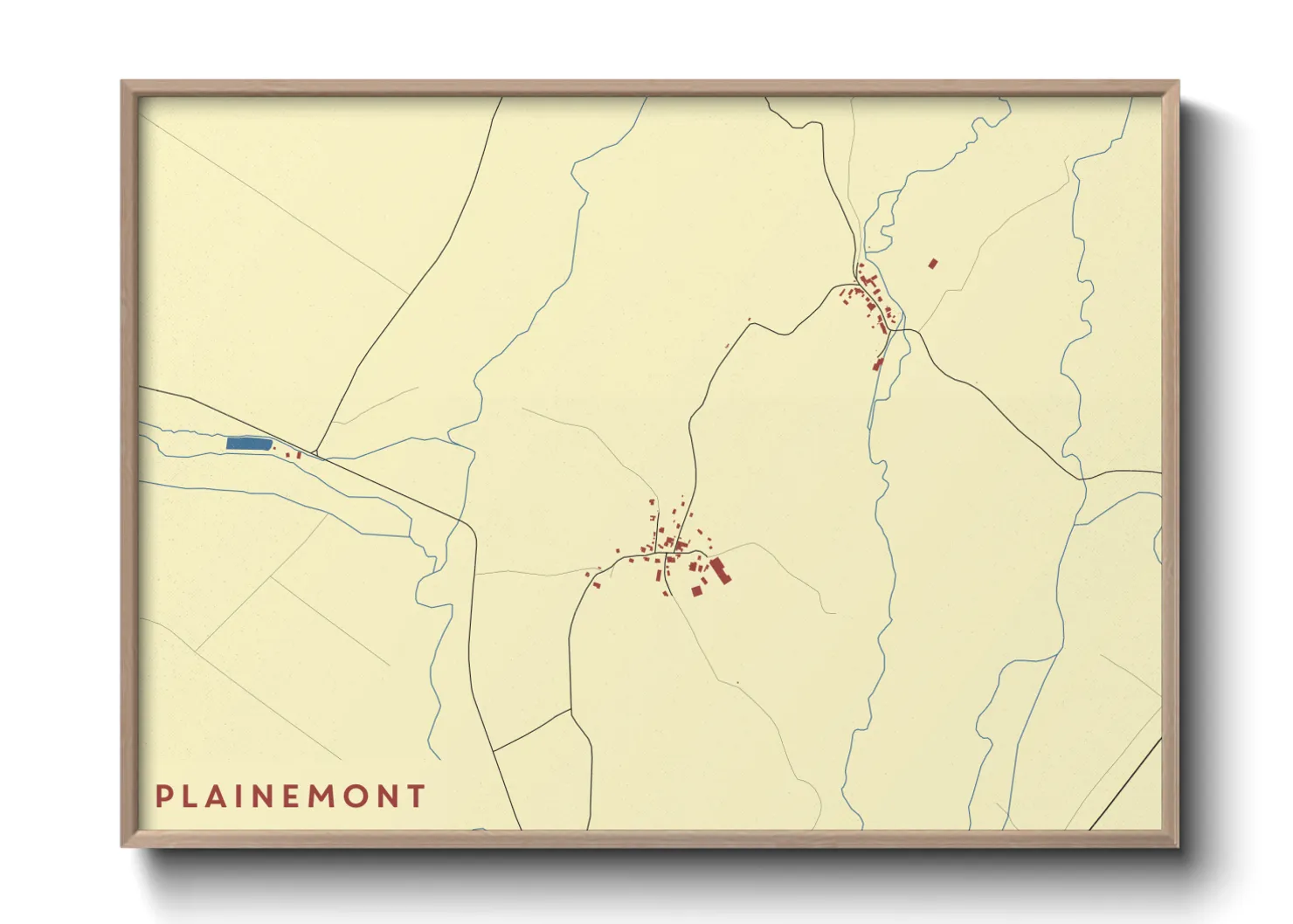 Une affiche de carte sur Plainemont