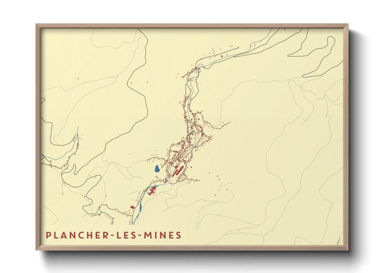 Une affiche de carte sur Plancher-les-Mines
