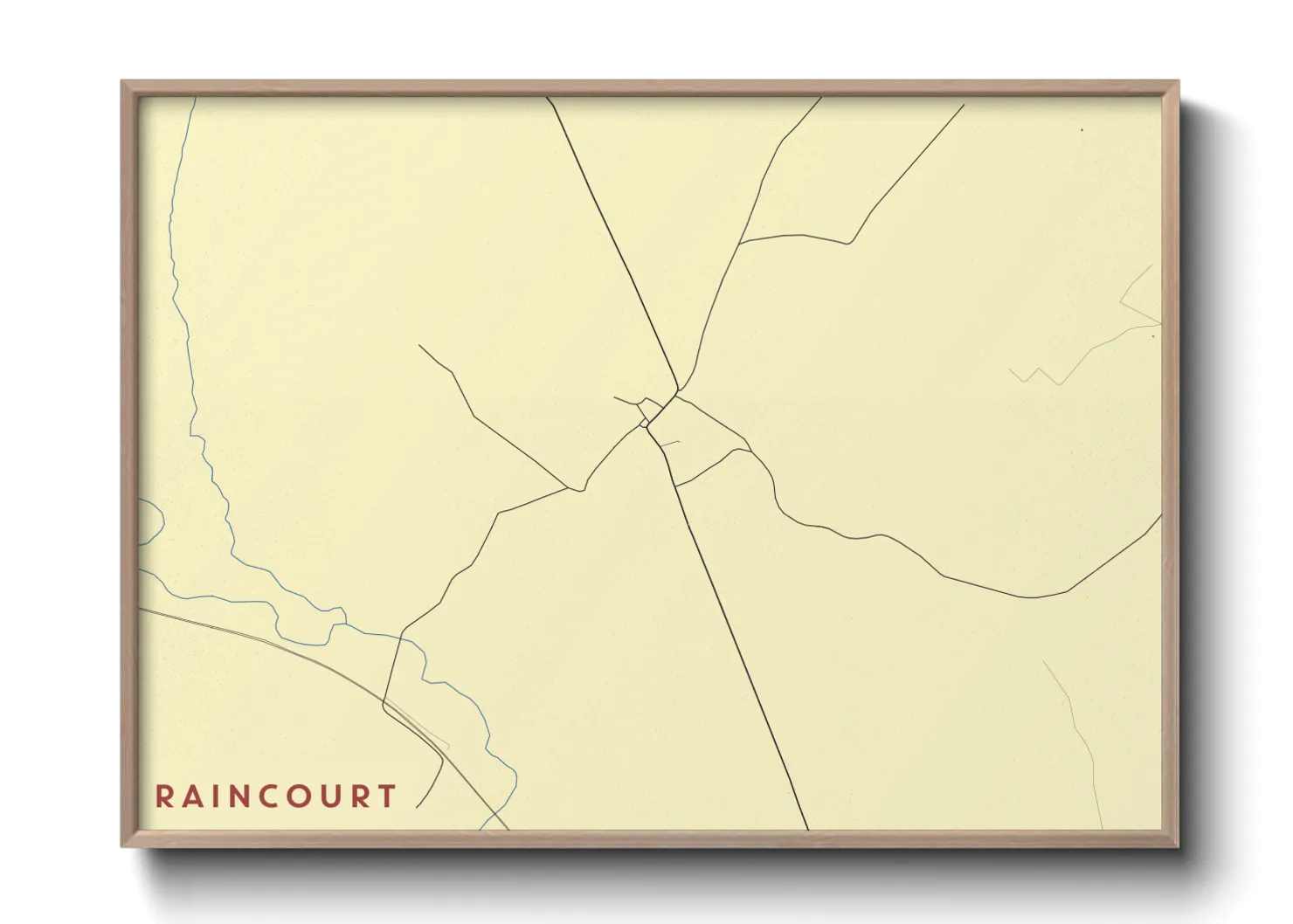 Une affiche de carte sur Raincourt