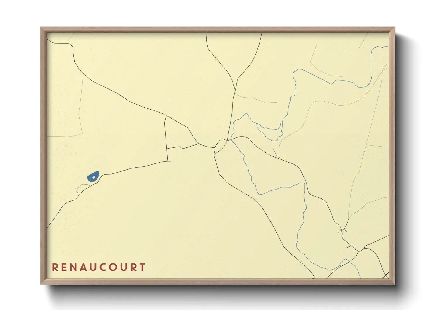 Une affiche de carte sur Renaucourt