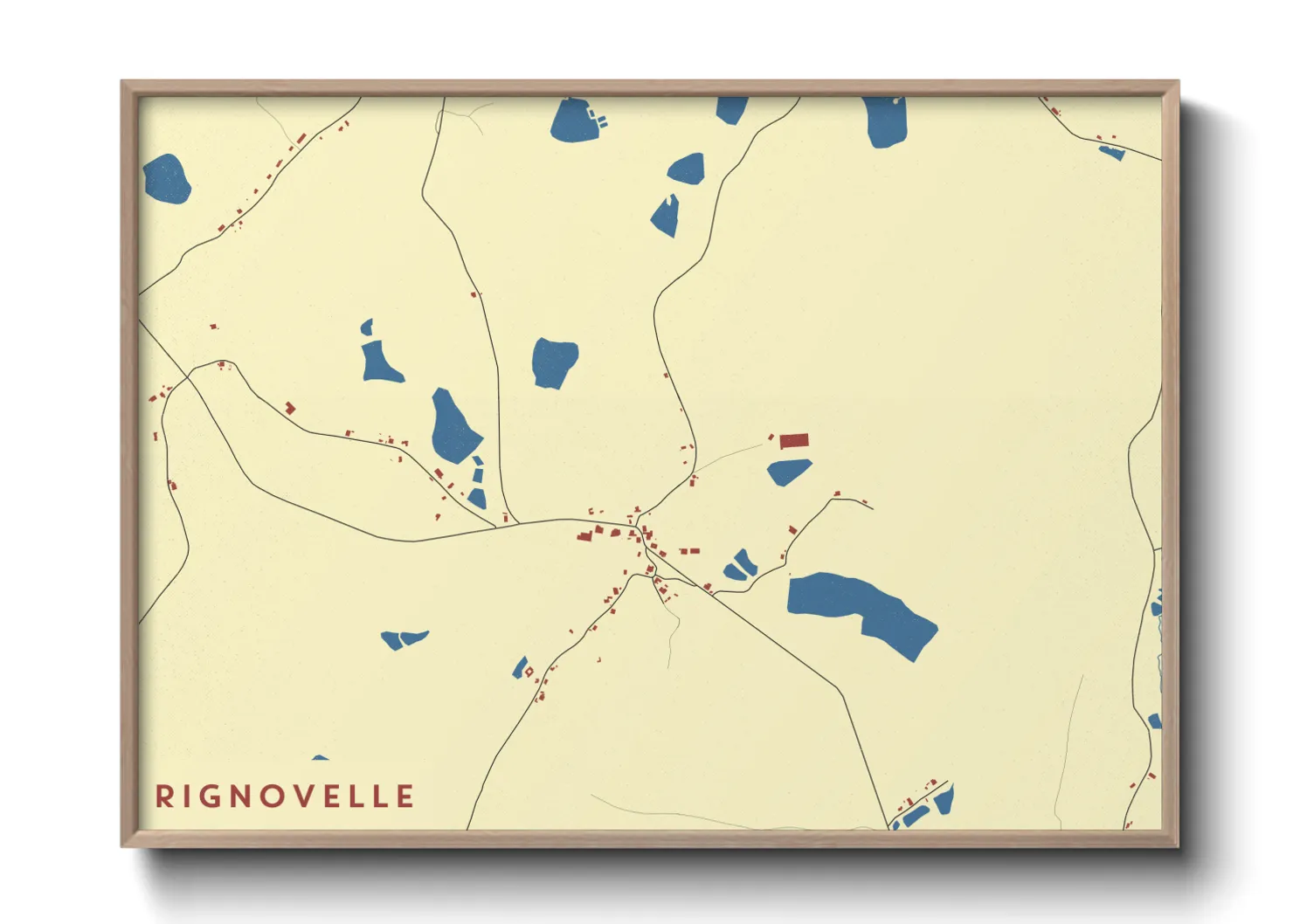 Une affiche de carte sur Rignovelle