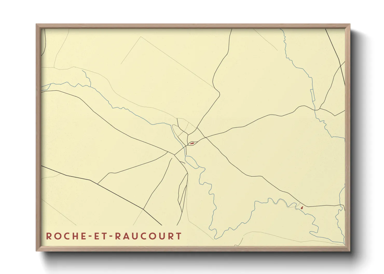 Une affiche de carte sur Roche-et-Raucourt