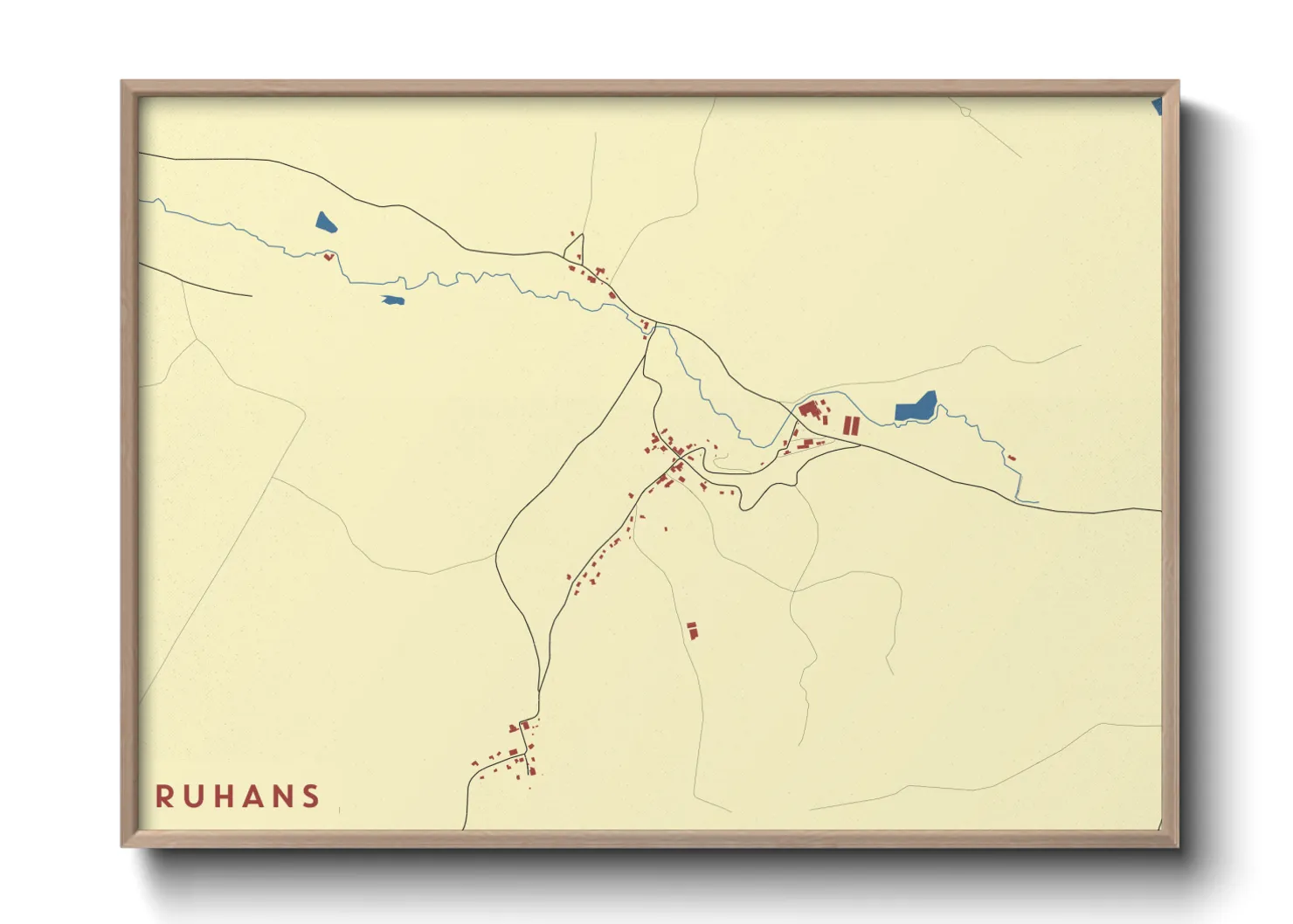 Une affiche de carte sur Ruhans
