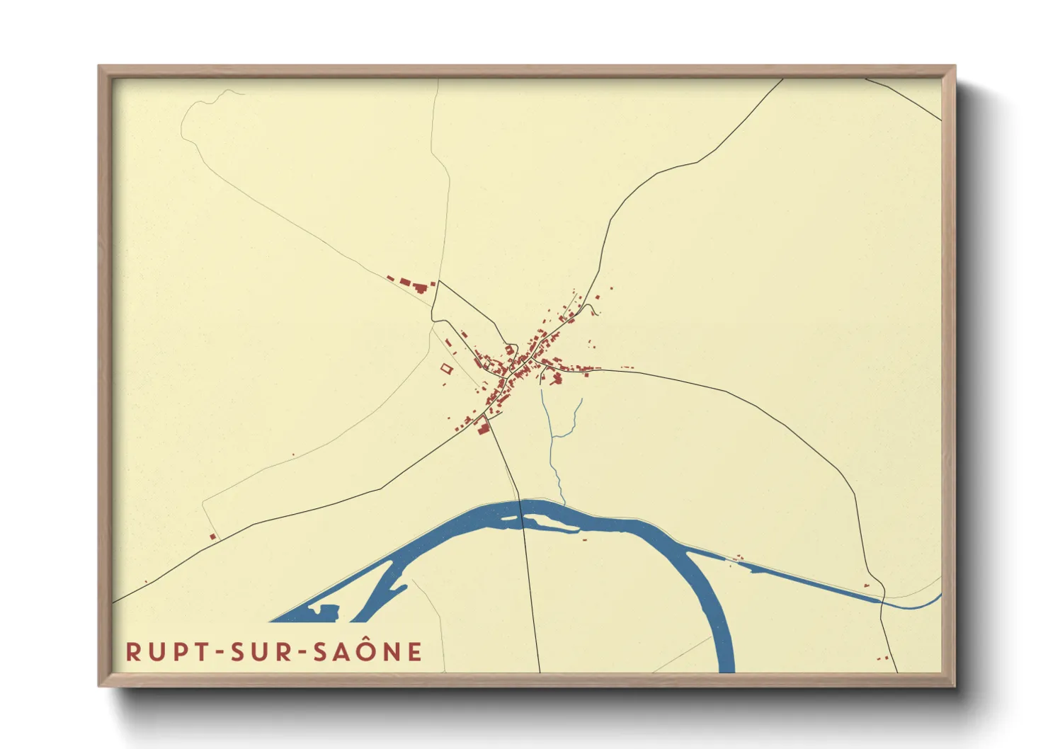 Une affiche de carte sur Rupt-sur-Saône