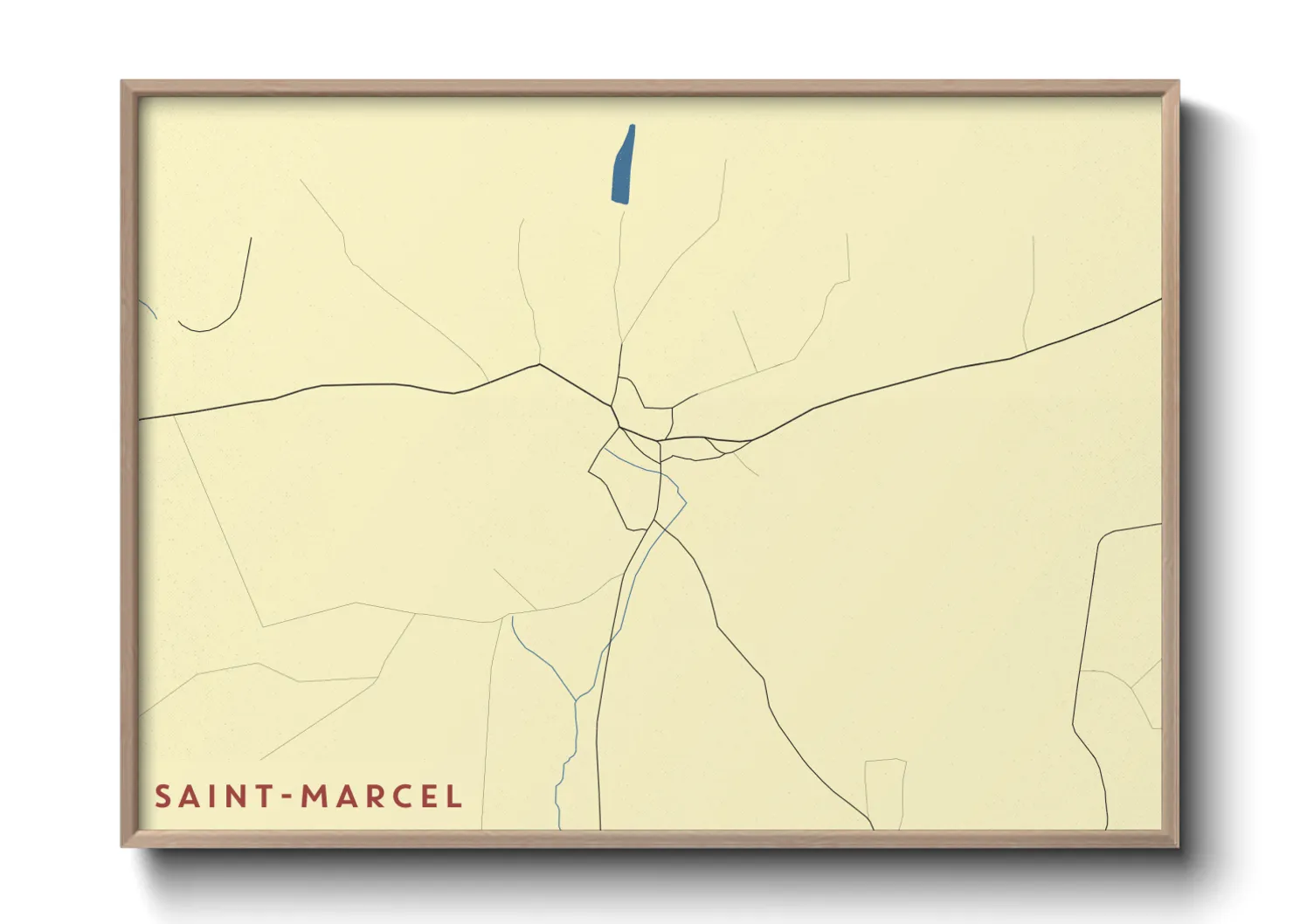 Une affiche de carte sur Saint-Marcel