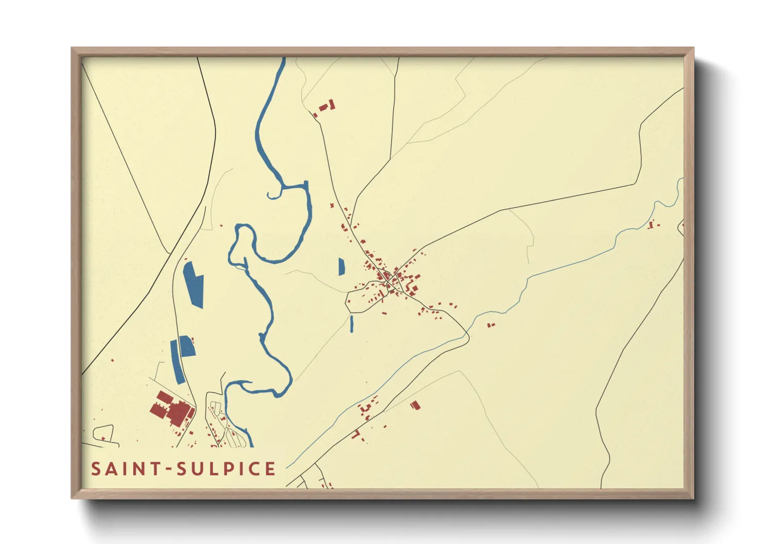 Une affiche de carte sur Saint-Sulpice