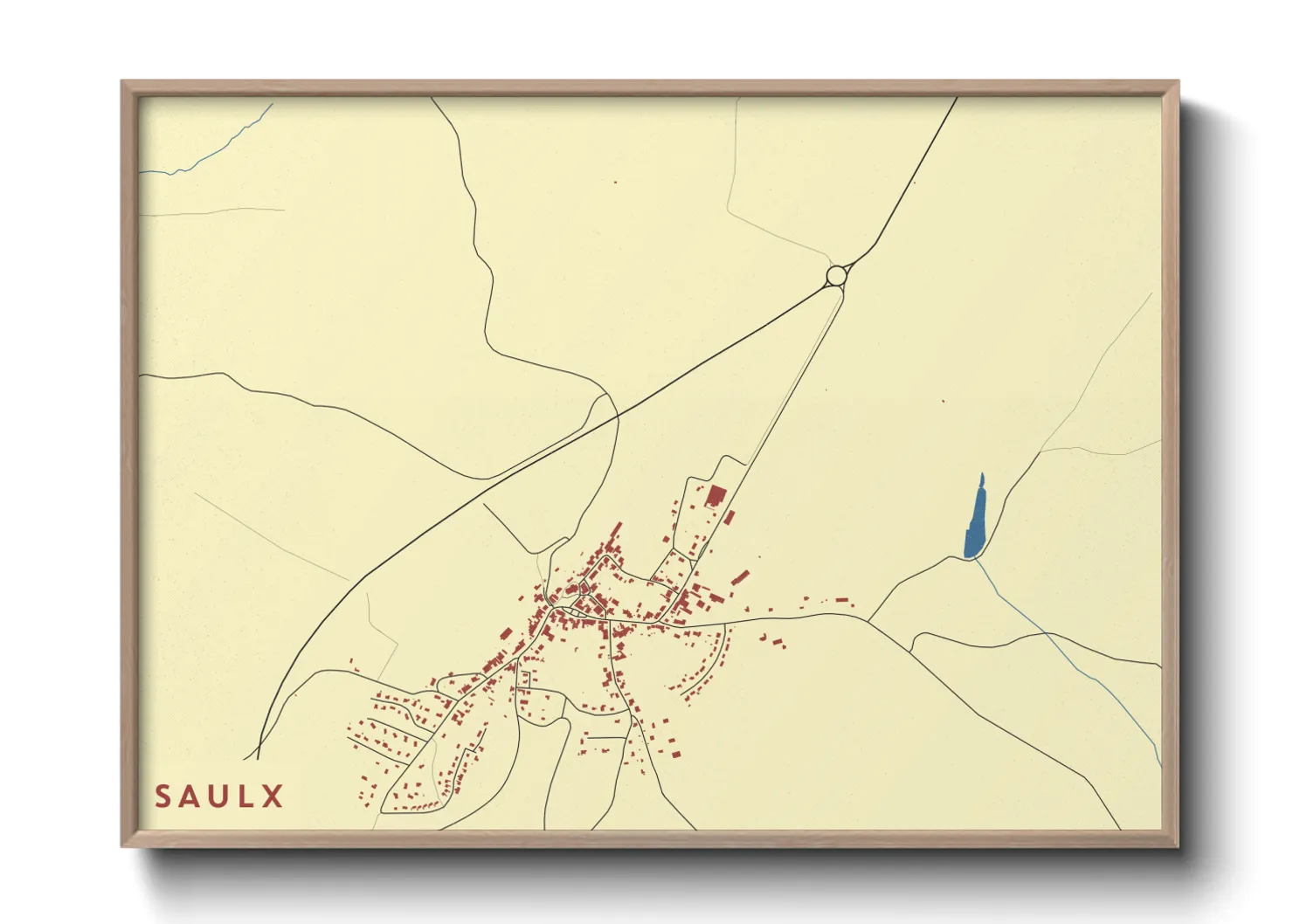 Une affiche de carte sur Saulx