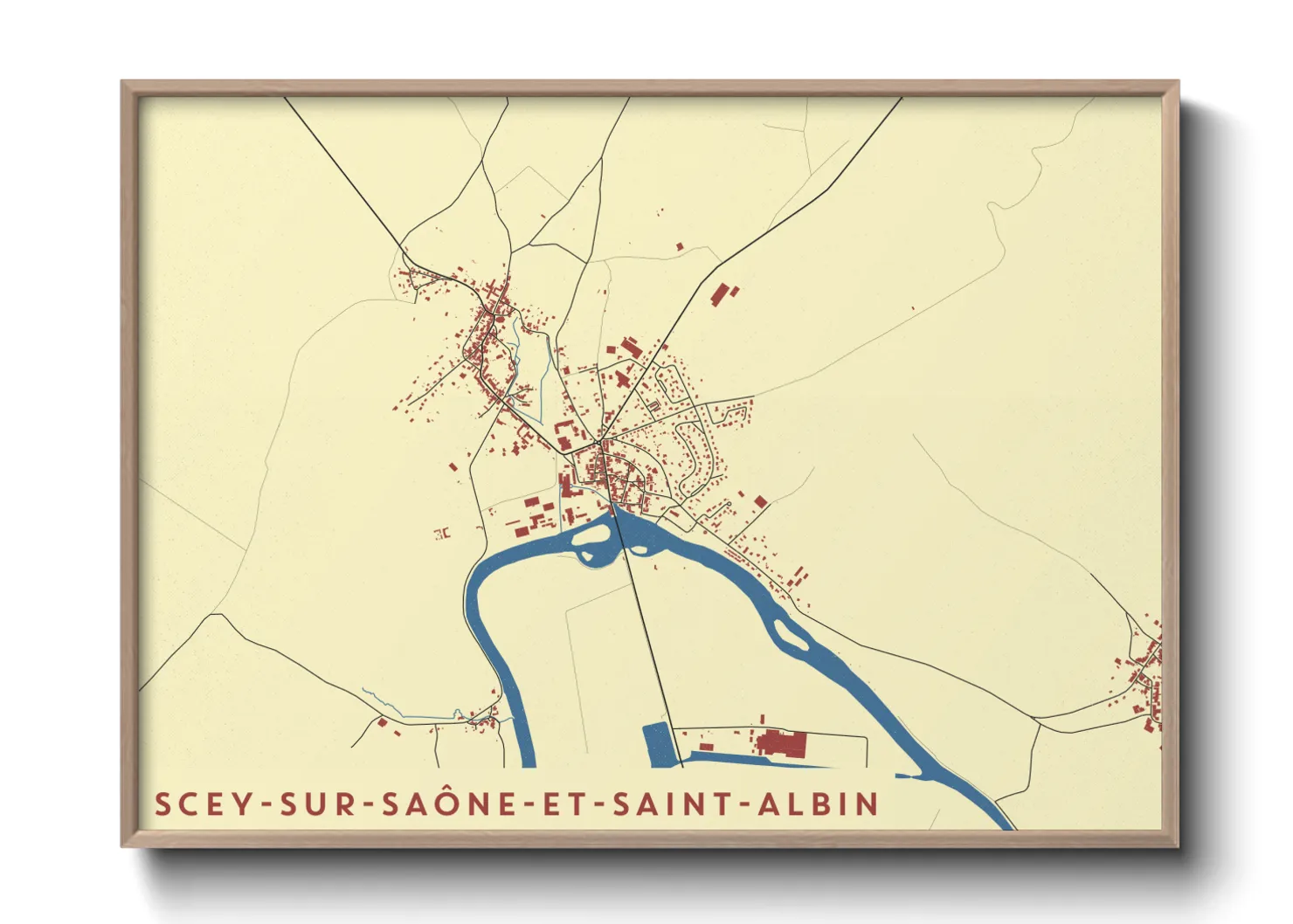 Une affiche de carte sur Scey-sur-Saône-et-Saint-Albin