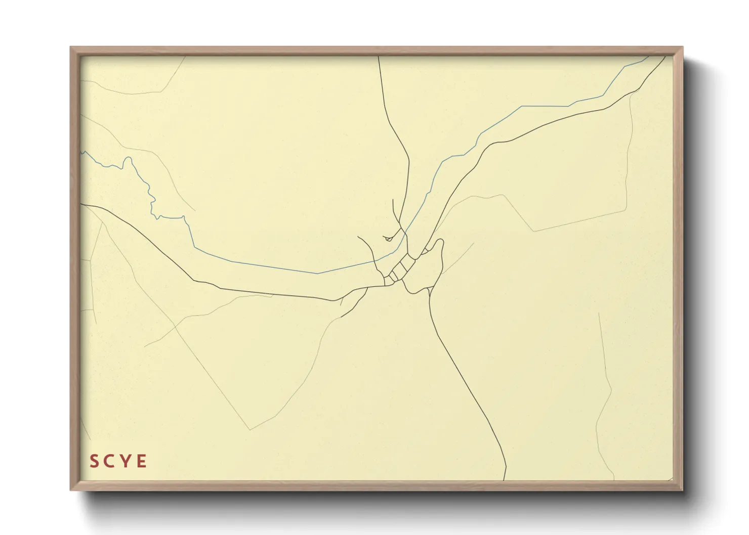 Une affiche de carte sur Scye