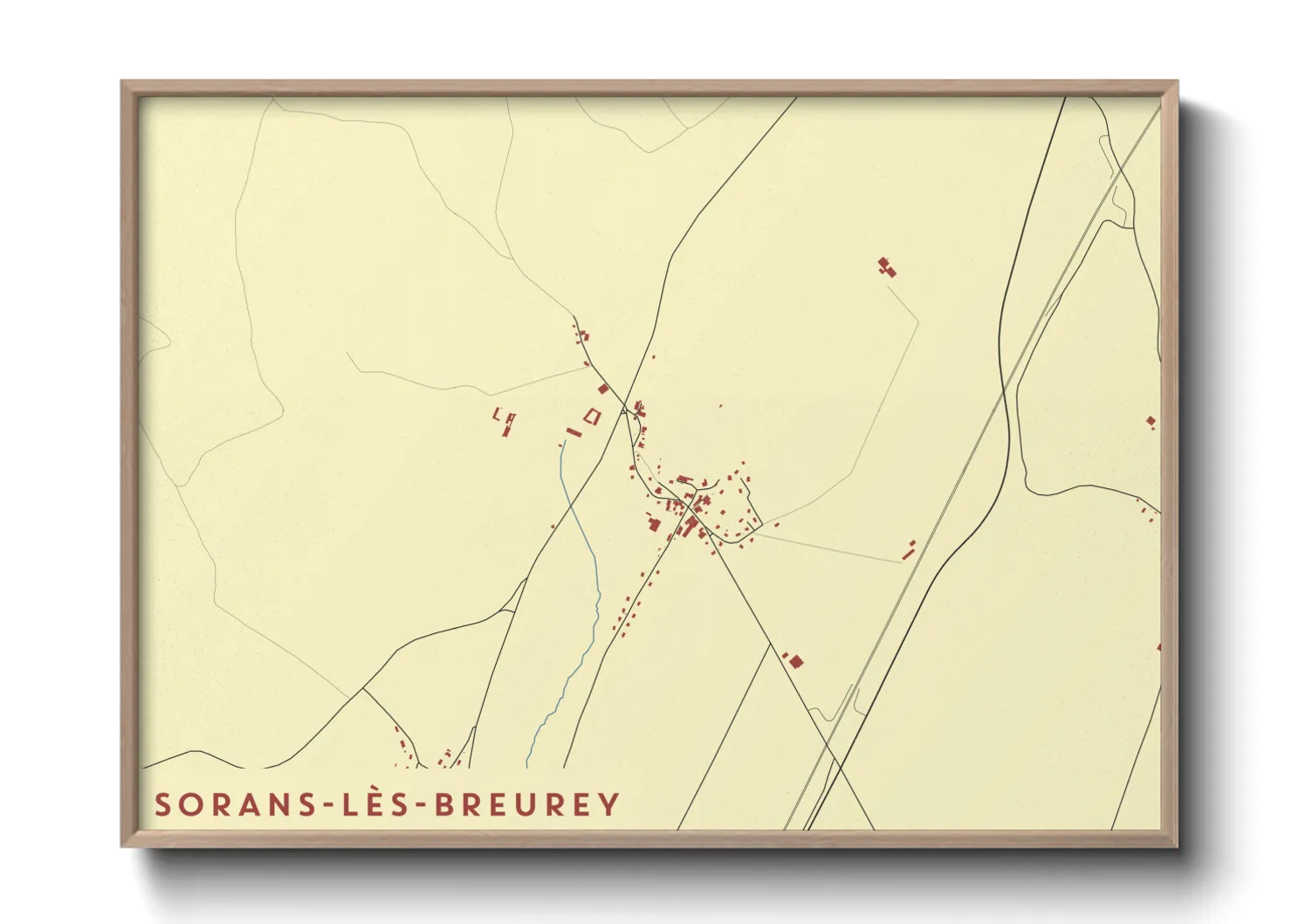 Une affiche de carte sur Sorans-lès-Breurey