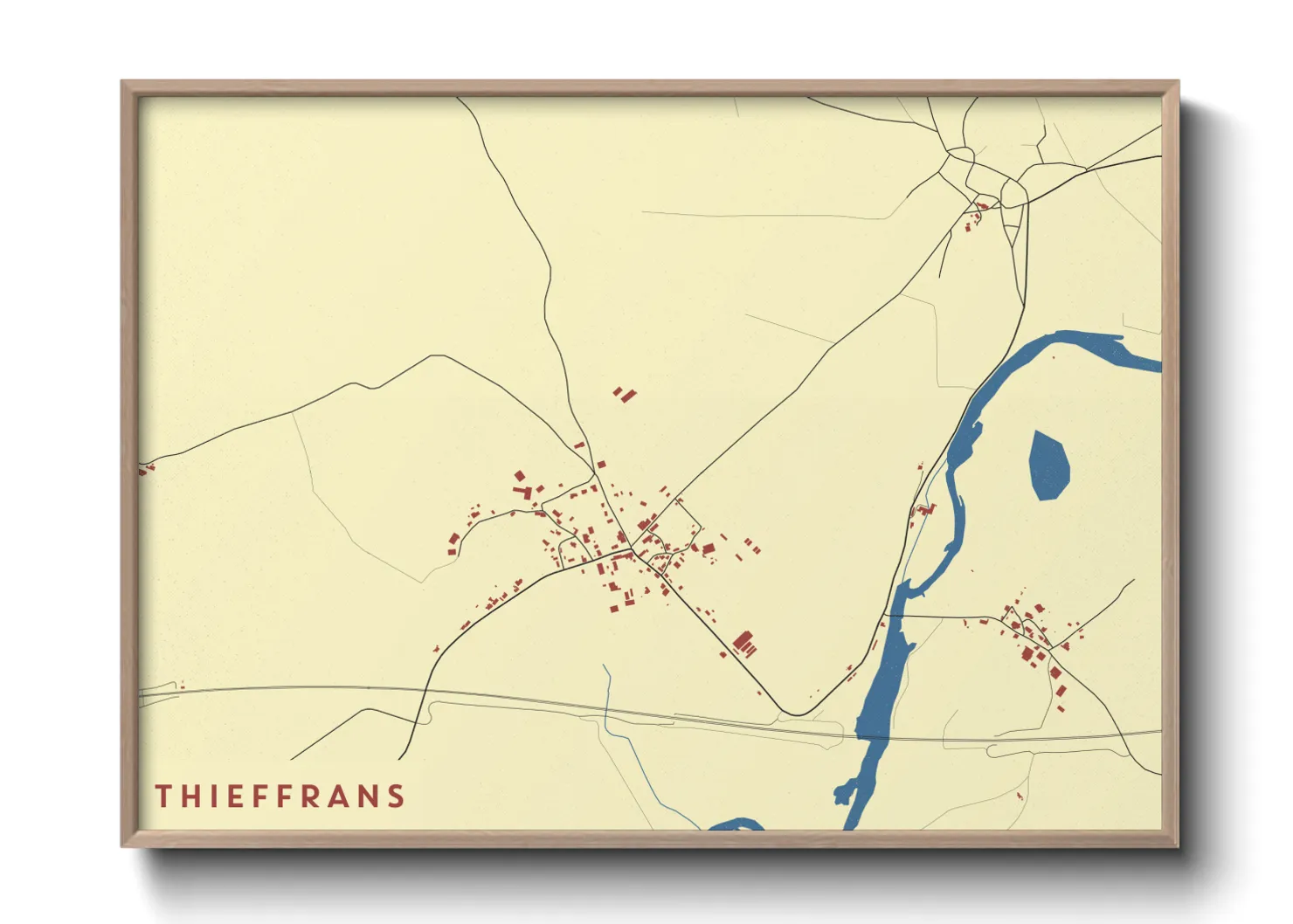 Une affiche de carte sur Thieffrans
