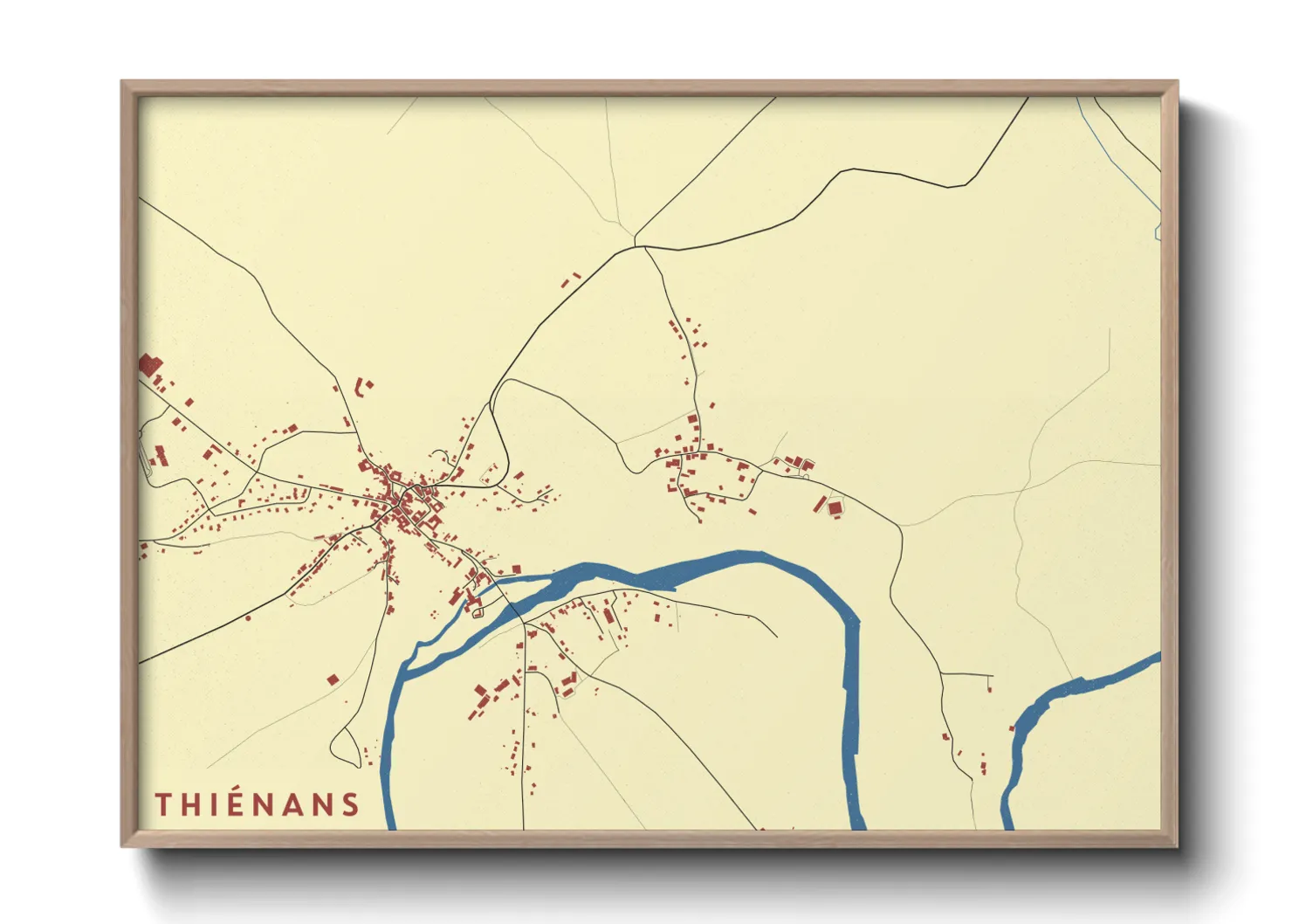 Une affiche de carte sur Thiénans