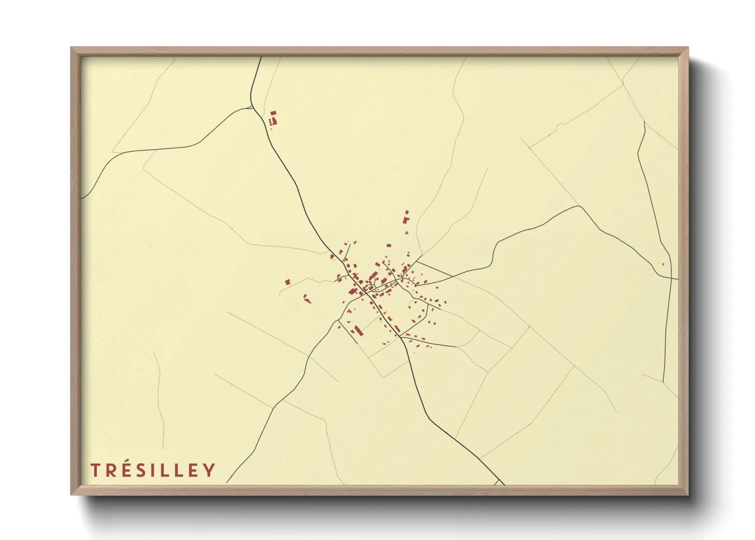 Une affiche de carte sur Trésilley