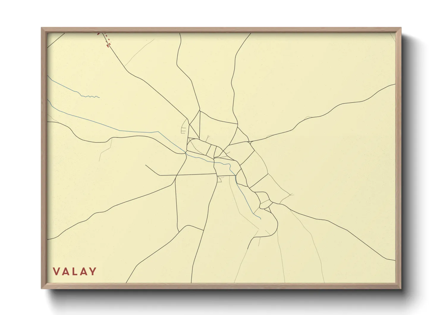 Une affiche de carte sur Valay