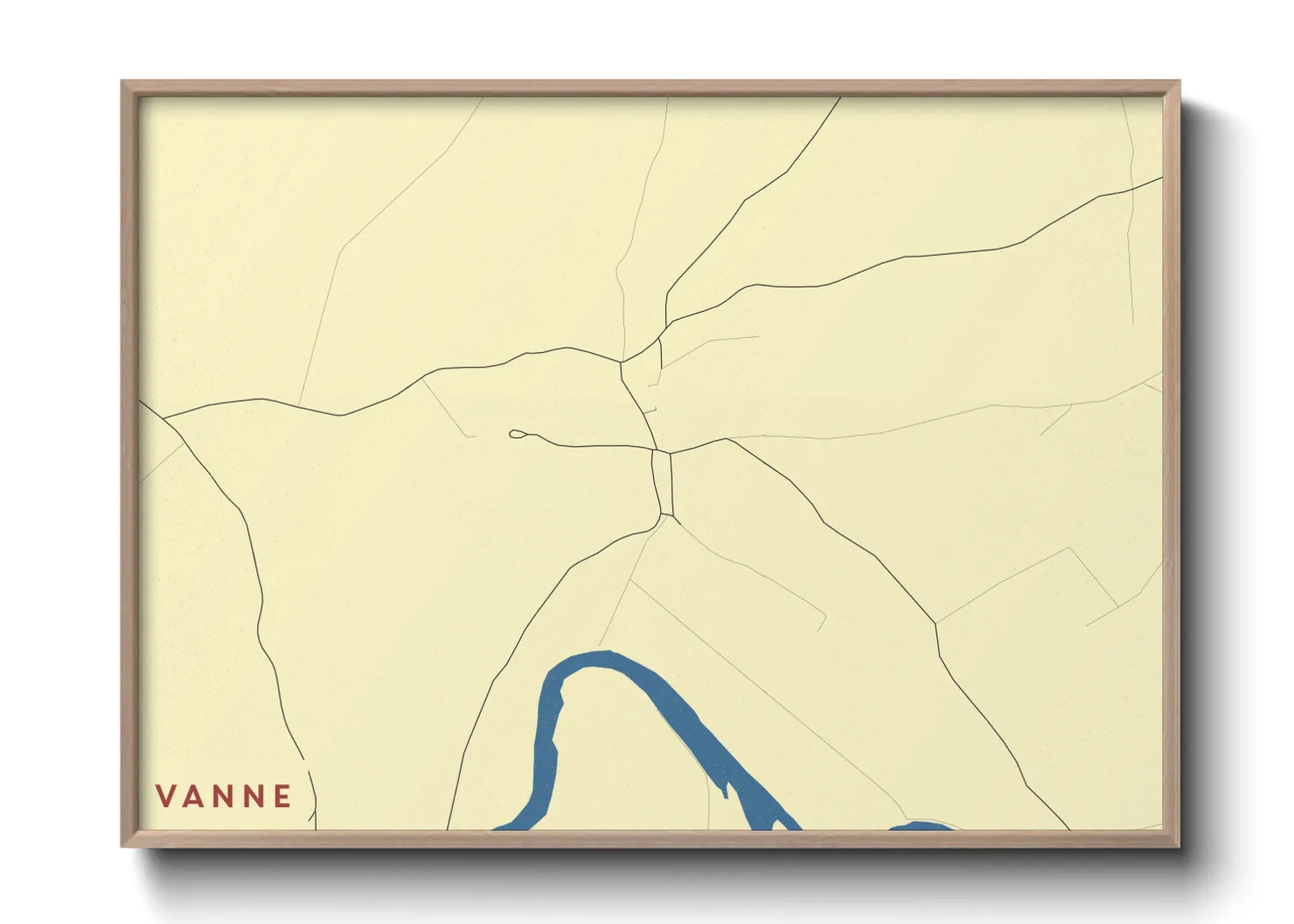 Une affiche de carte sur Vanne
