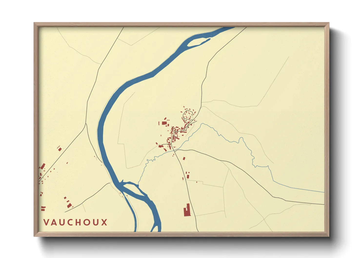Une affiche de carte sur Vauchoux