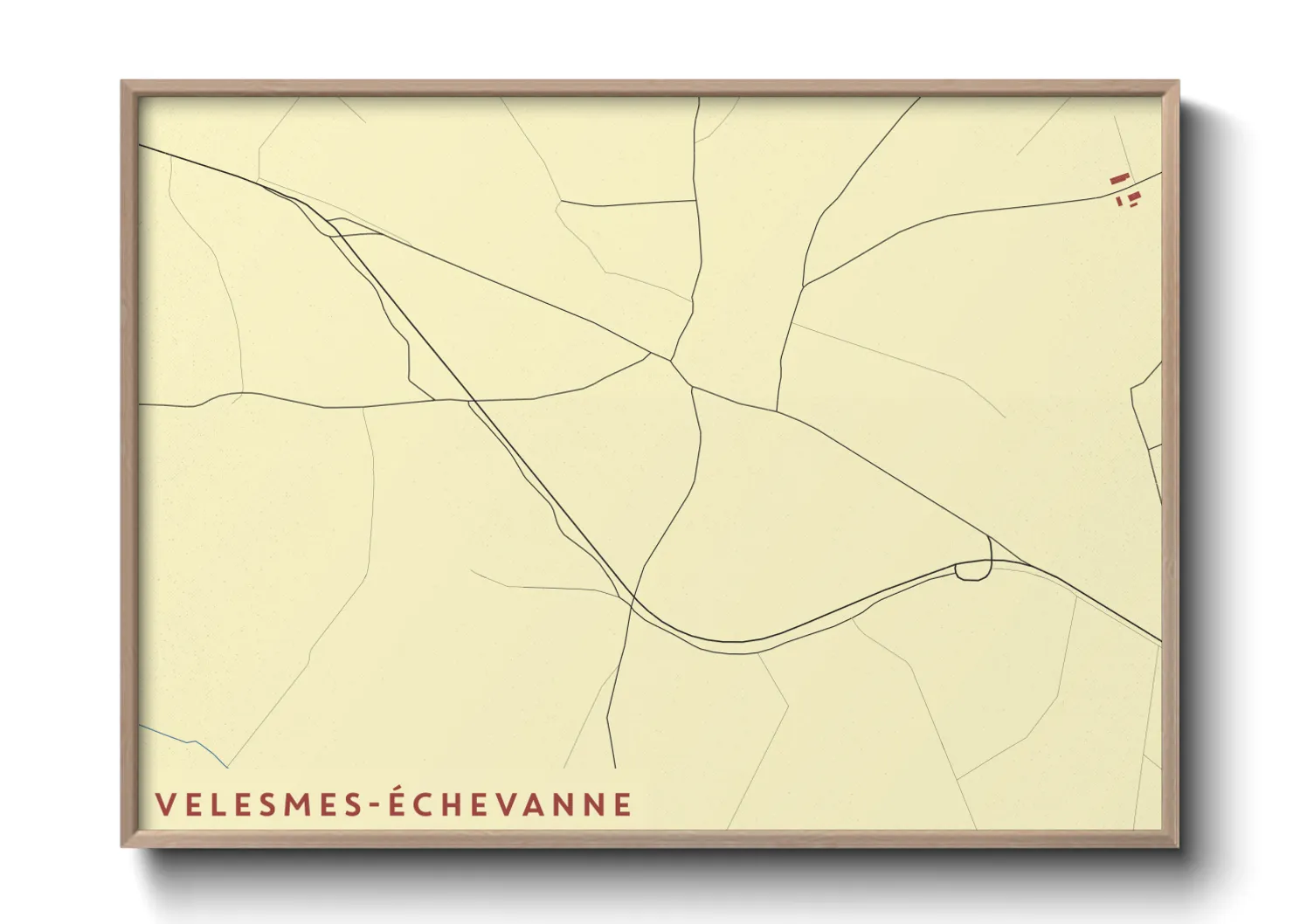 Une affiche de carte sur Velesmes-Échevanne