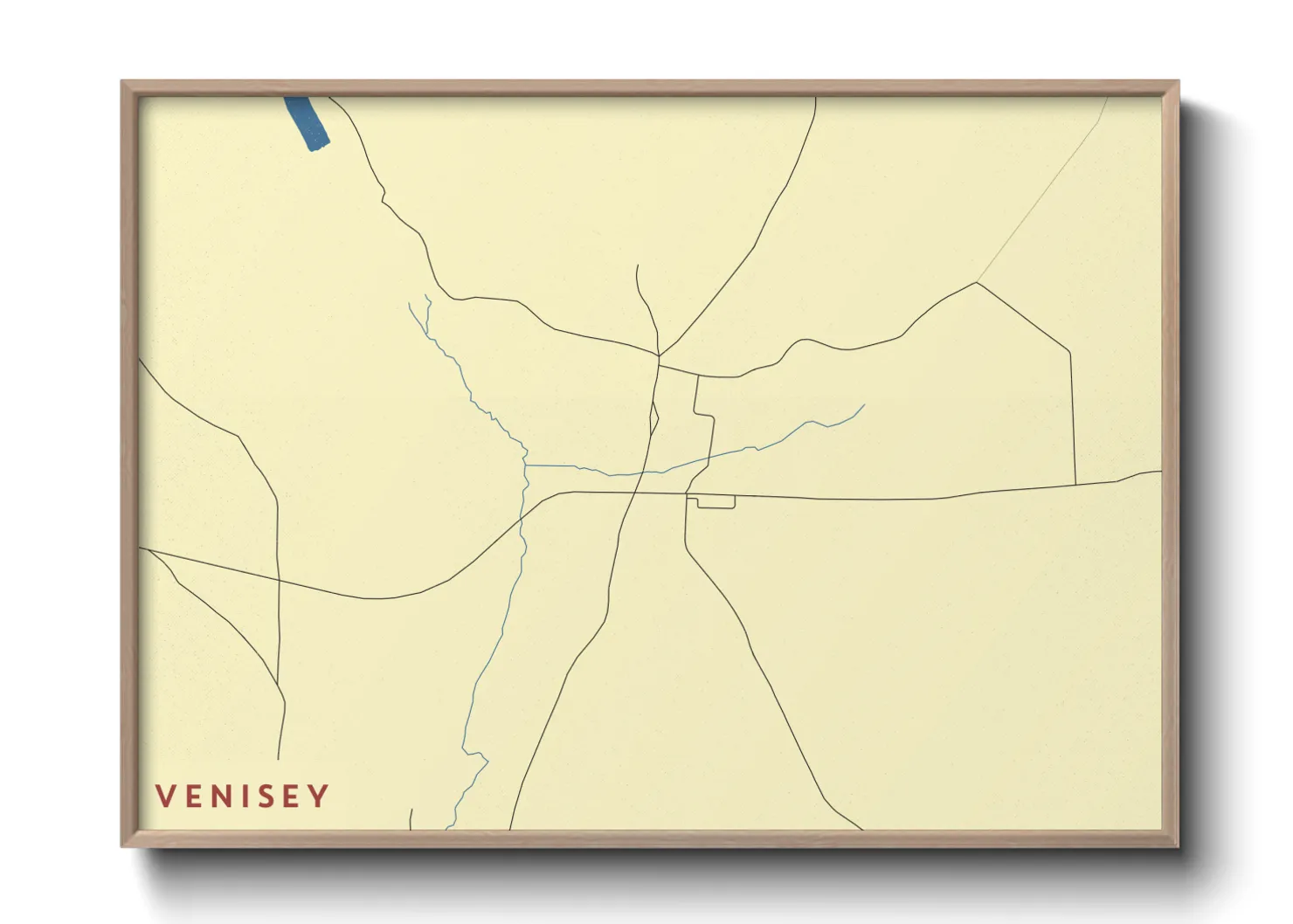 Une affiche de carte sur Venisey