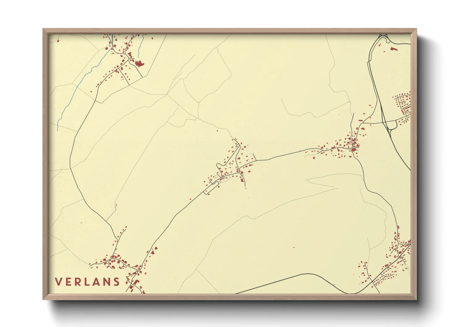 Une affiche de carte sur Verlans