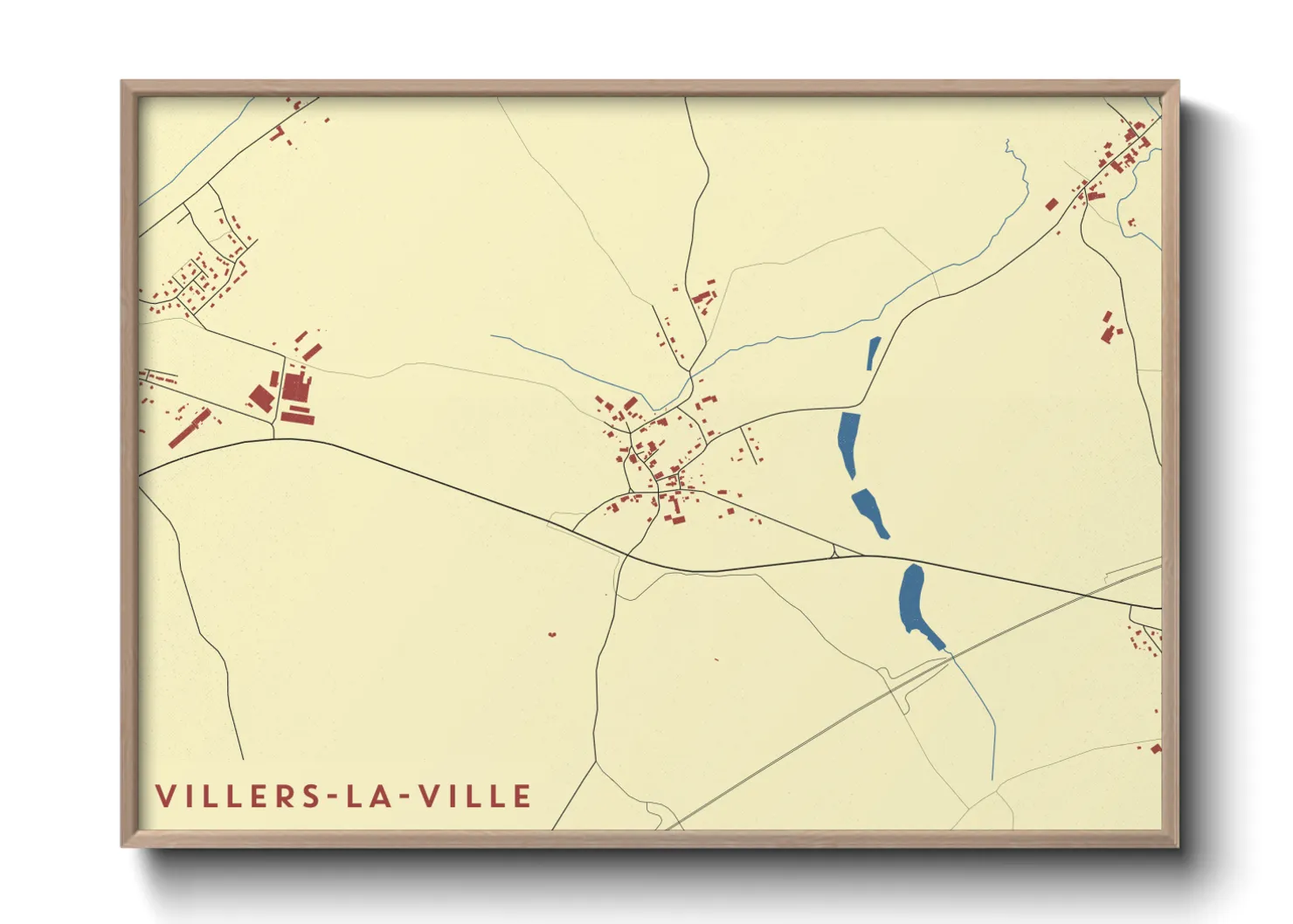 Une affiche de carte sur Villers-la-Ville