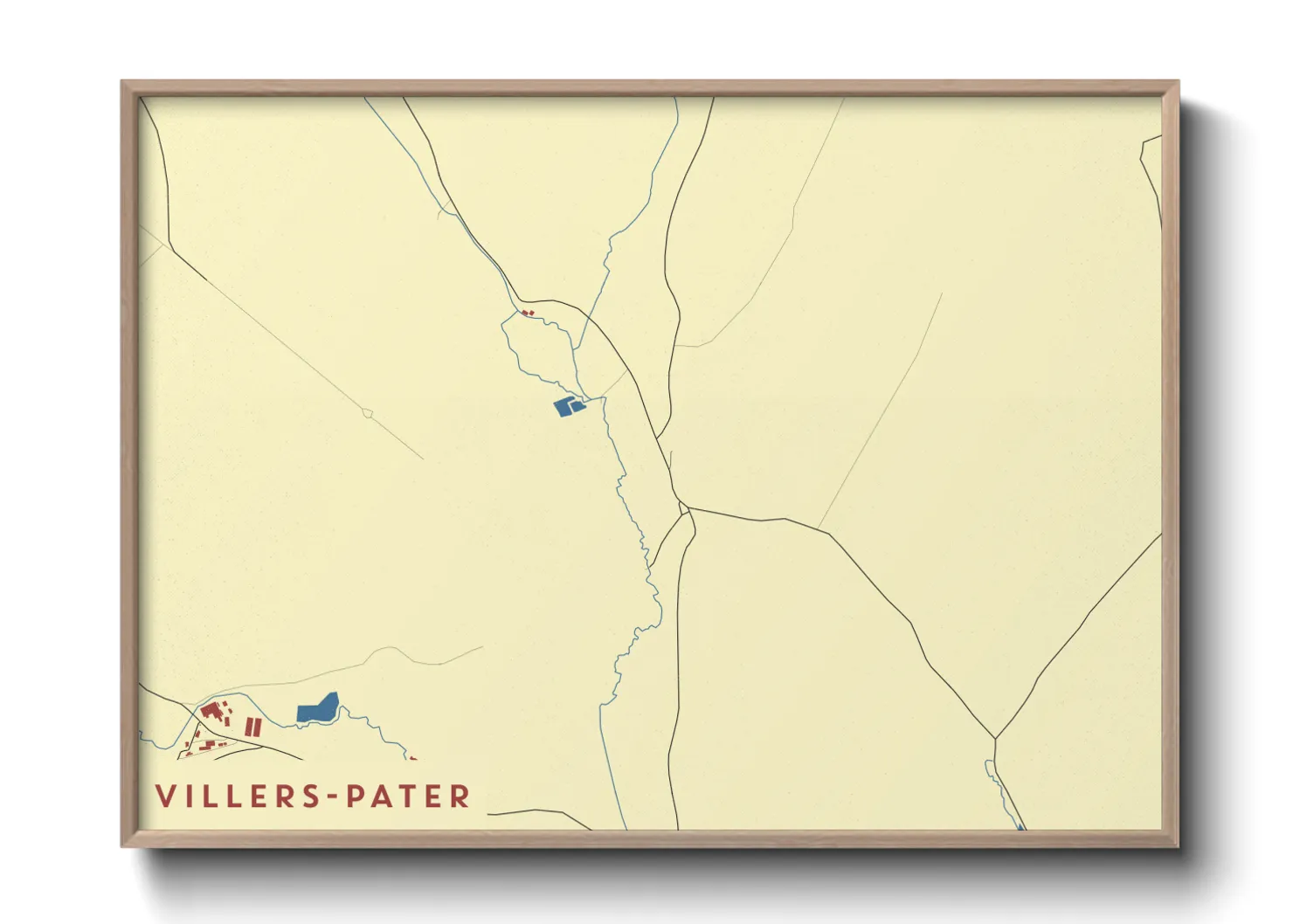 Une affiche de carte sur Villers-Pater