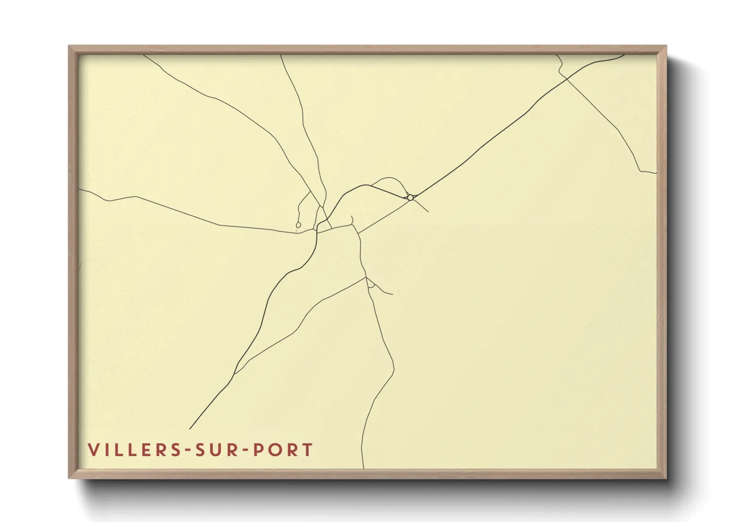 Une affiche de carte sur Villers-sur-Port