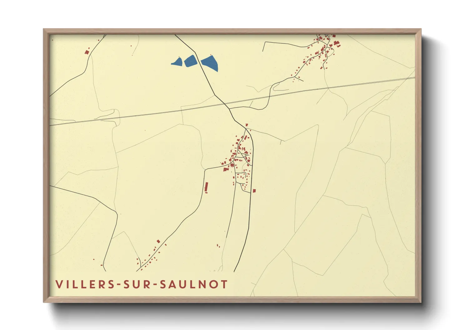 Une affiche de carte sur Villers-sur-Saulnot