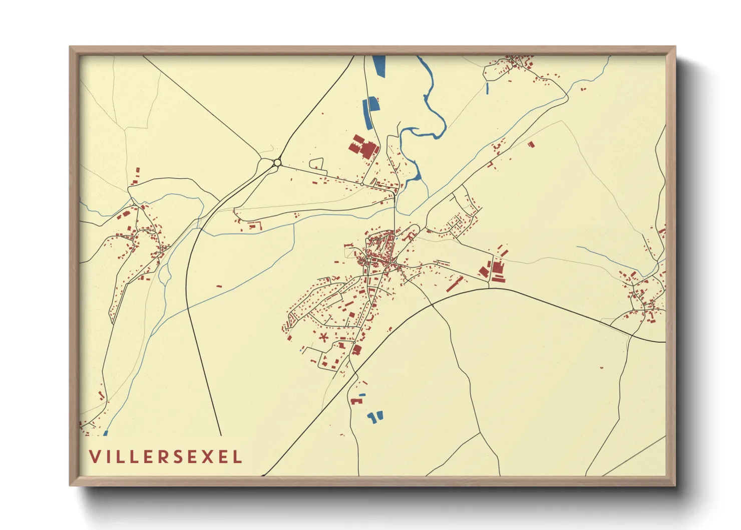 Une affiche de carte sur Villersexel