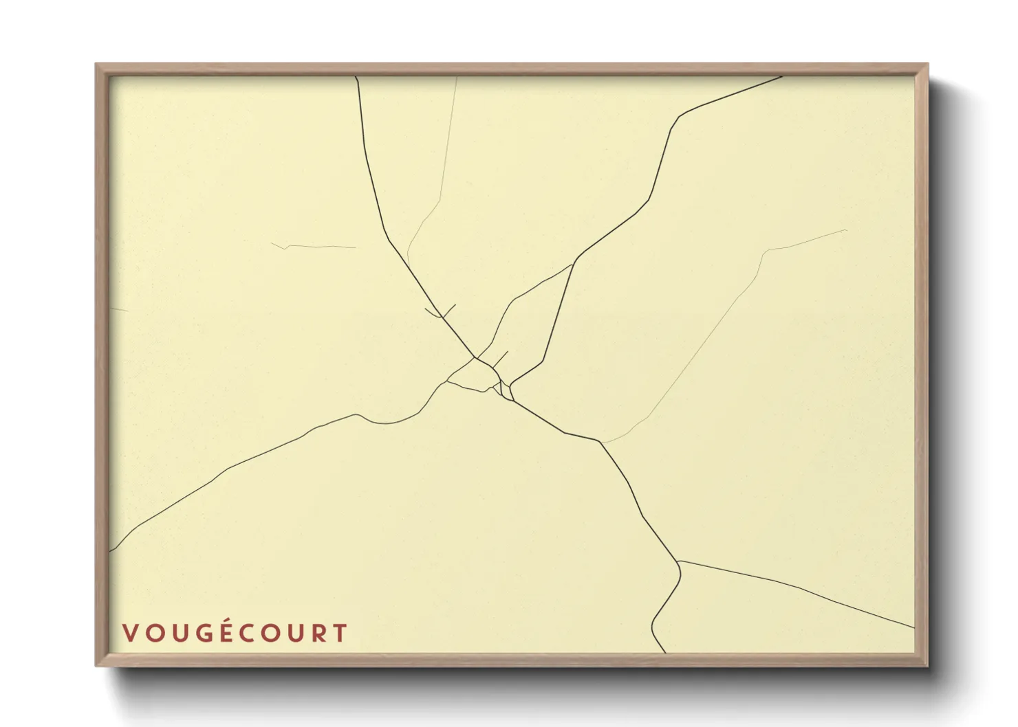 Une affiche de carte sur Vougécourt