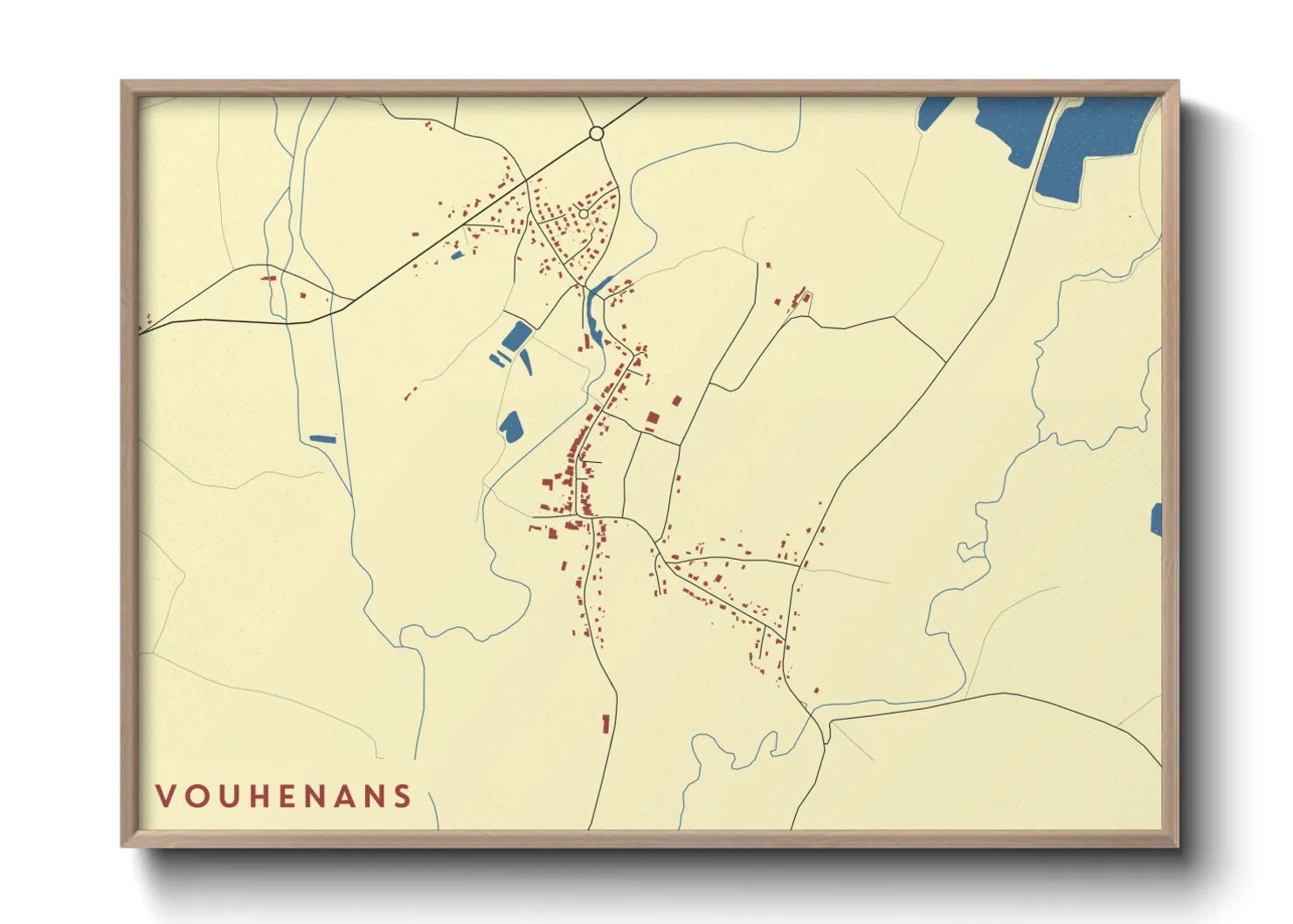 Une affiche de carte sur Vouhenans