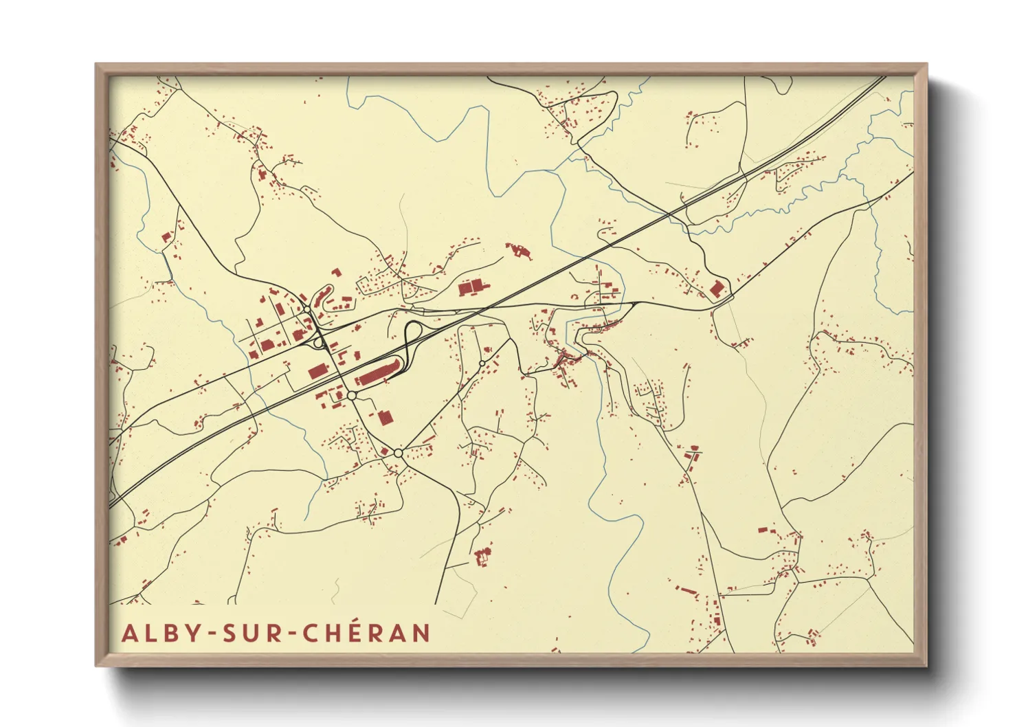 Une affiche de carte sur Alby-sur-Chéran