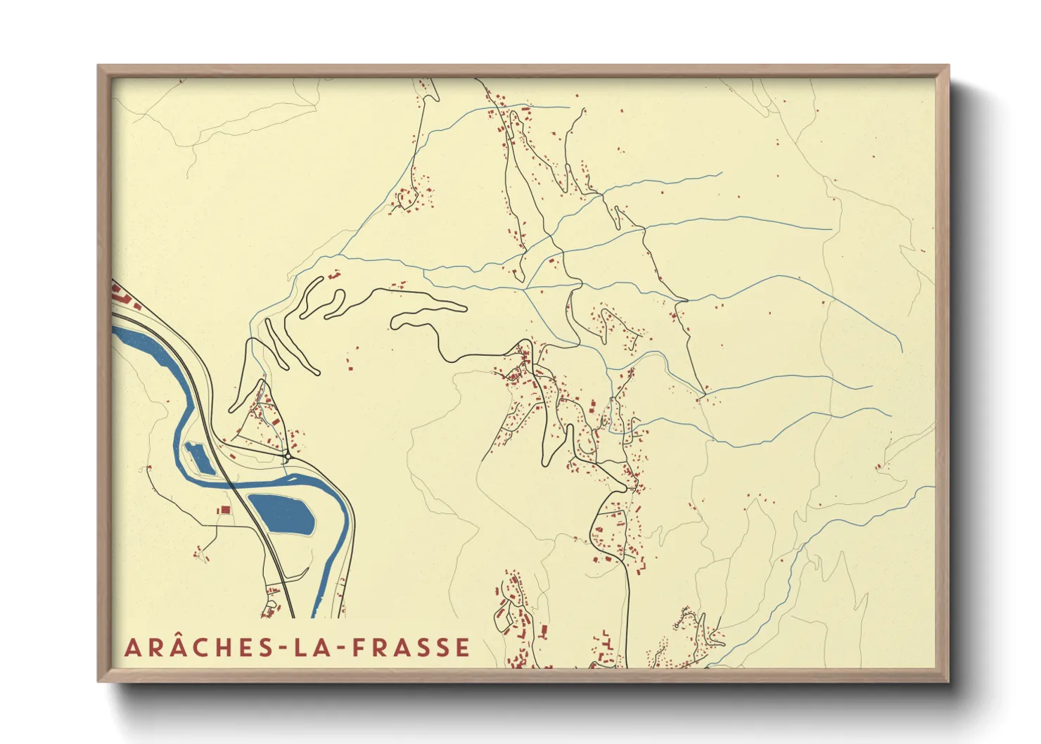 Une affiche de carte sur Arâches-la-Frasse