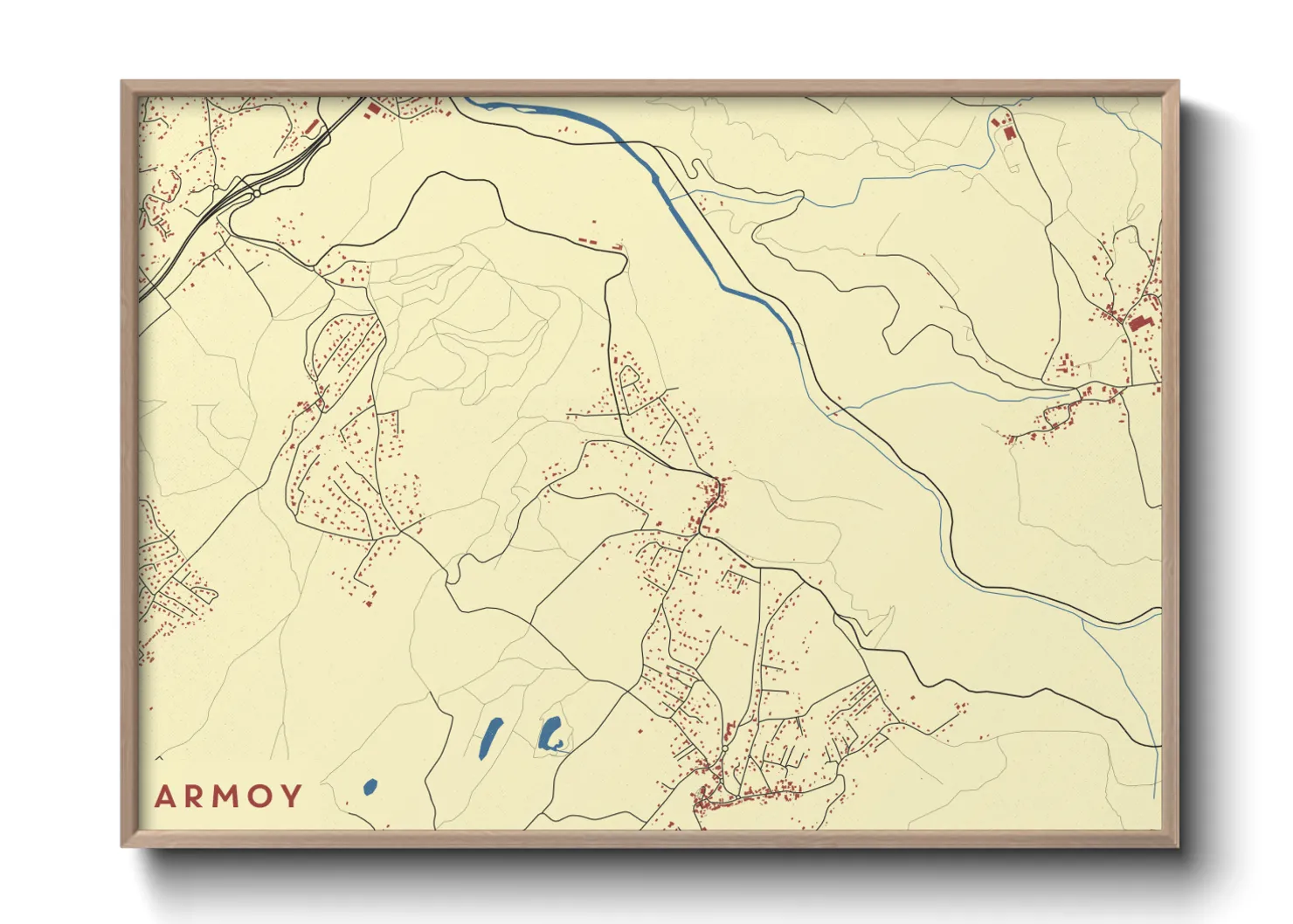 Une affiche de carte sur Armoy