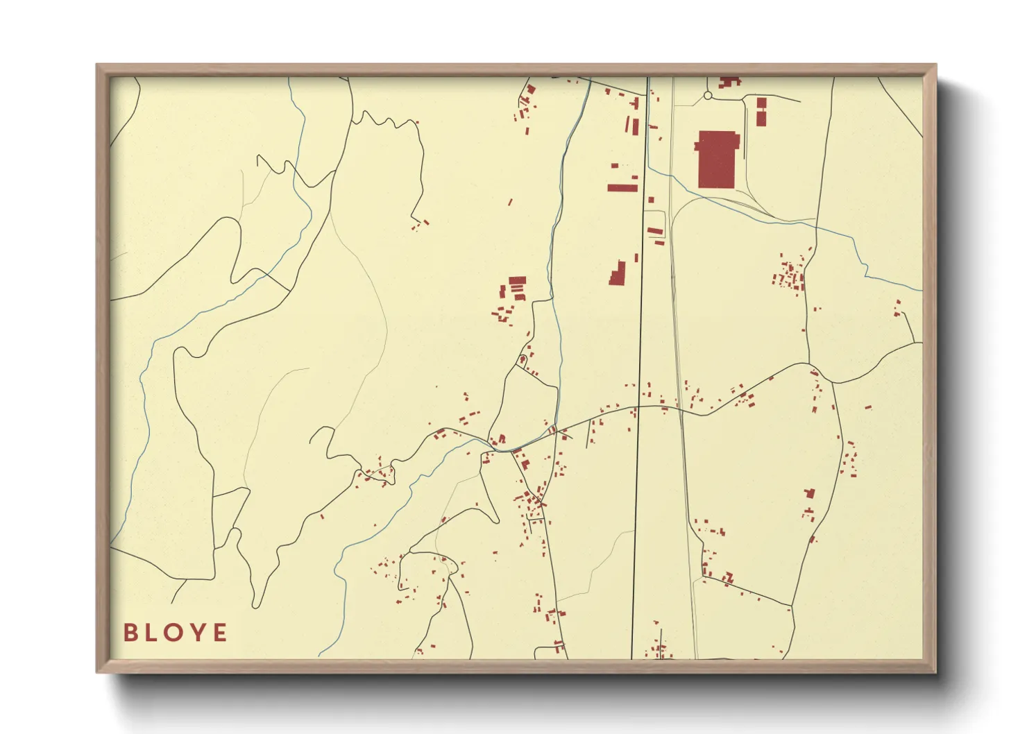 Une affiche de carte sur Bloye