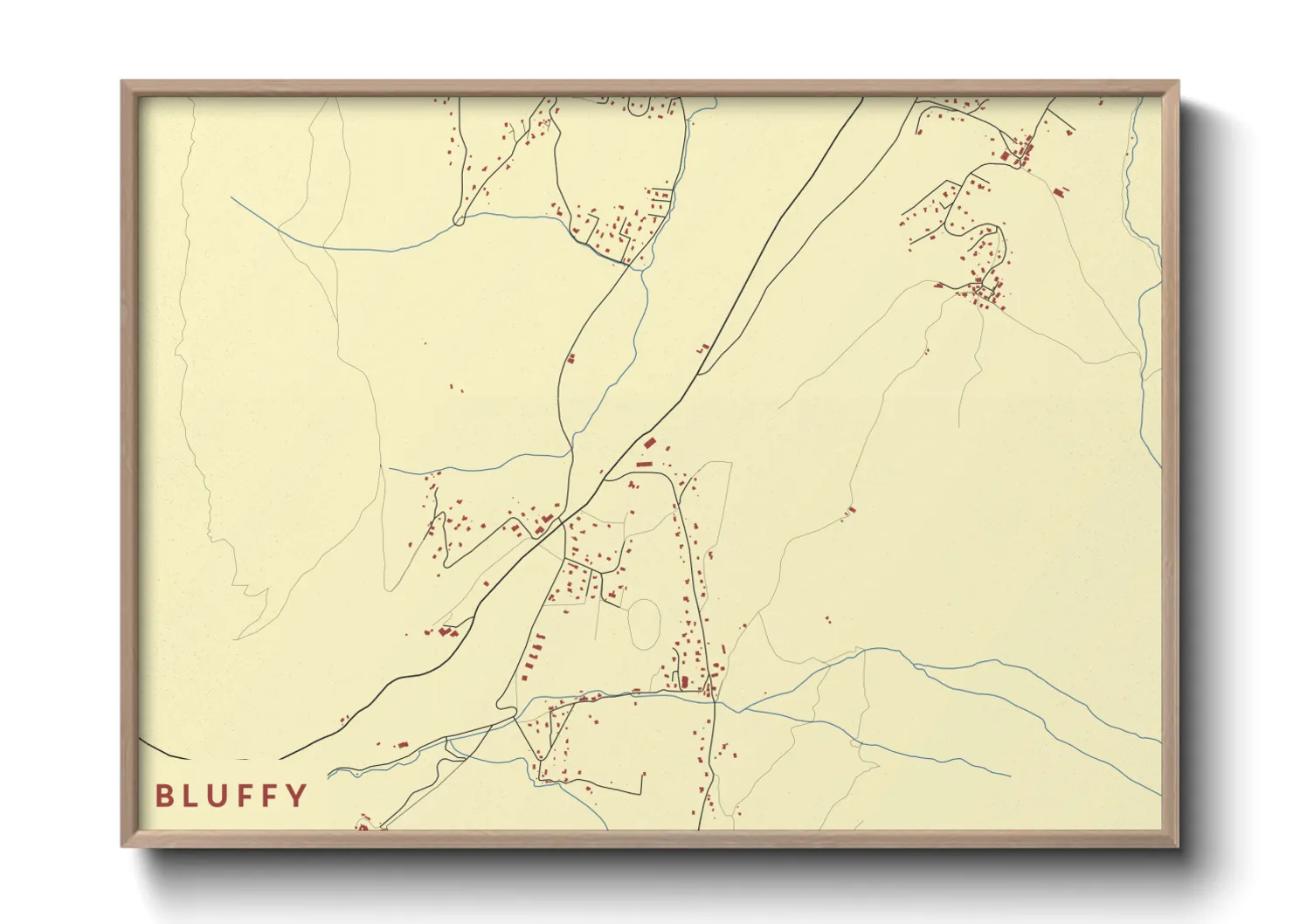 Une affiche de carte sur Bluffy