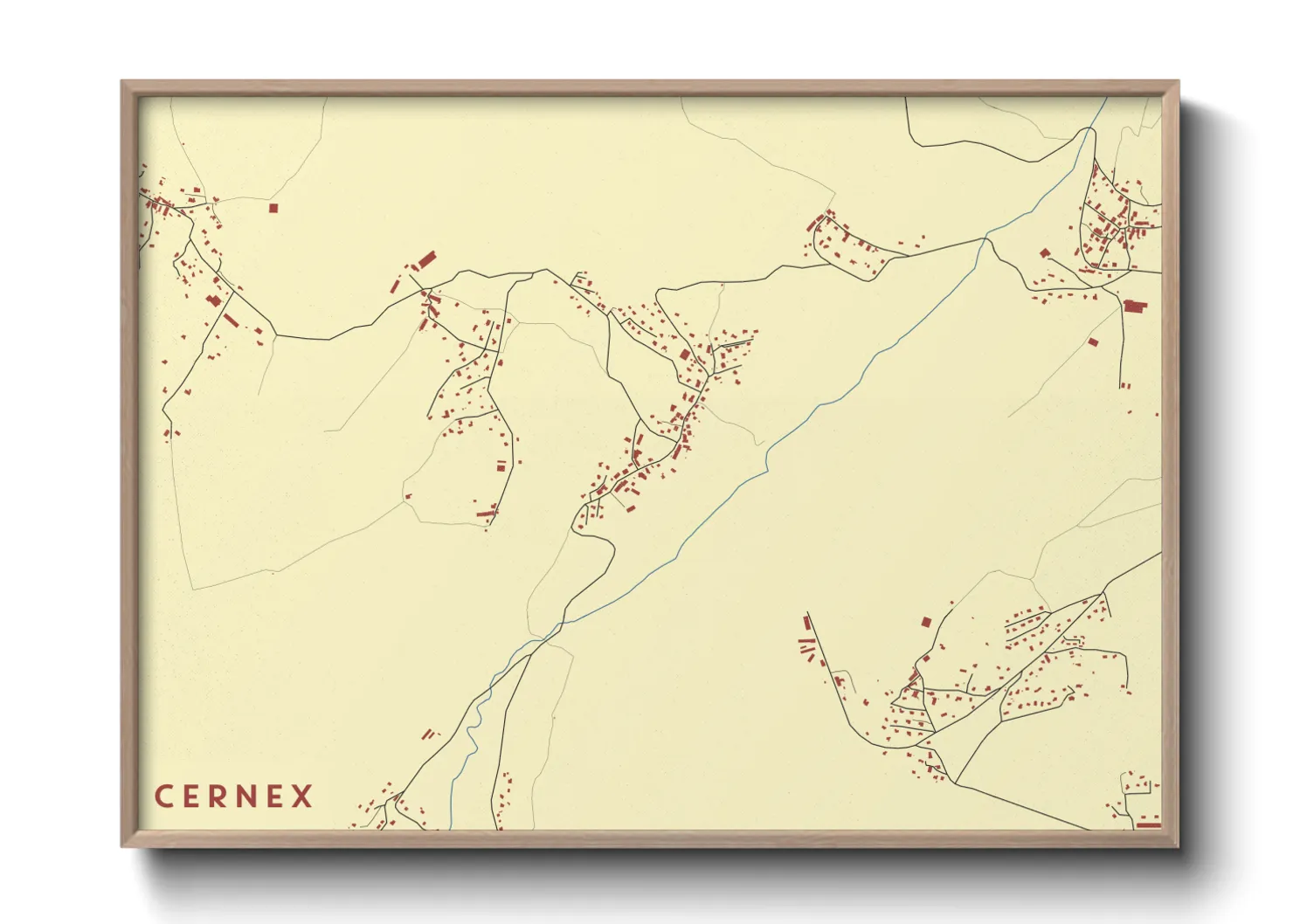 Une affiche de carte sur Cernex