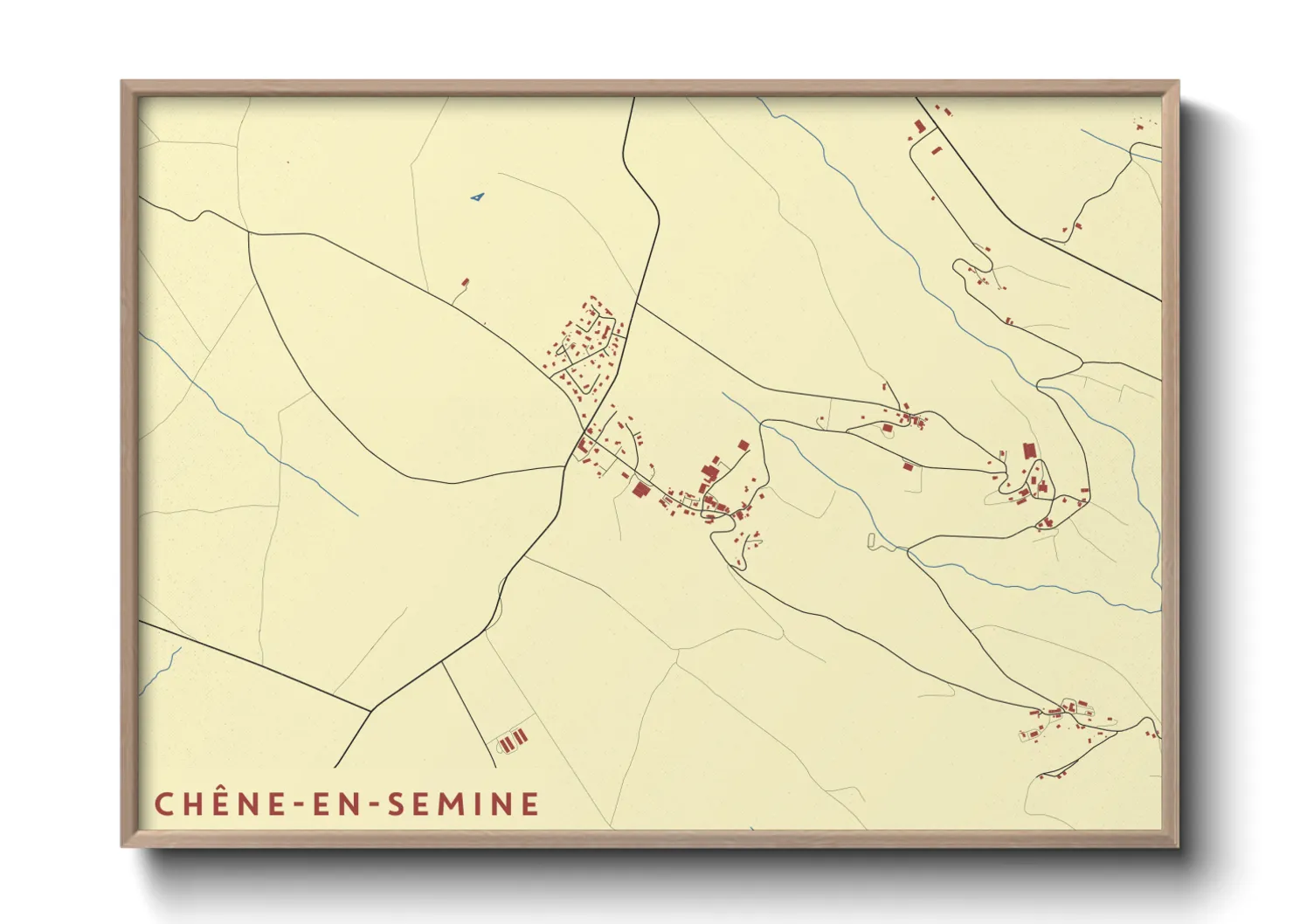 Une affiche de carte sur Chêne-en-Semine