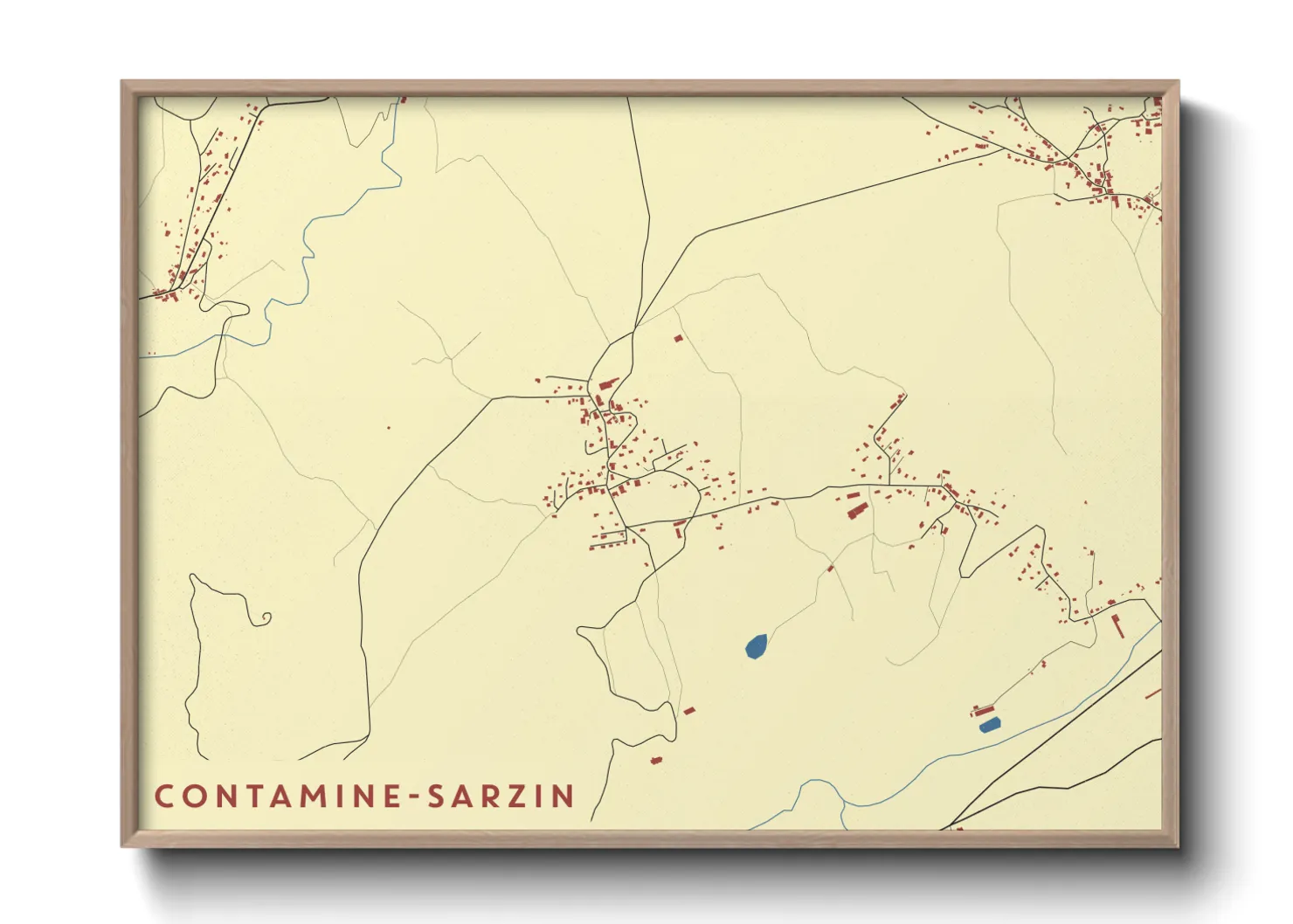 Une affiche de carte sur Contamine-Sarzin