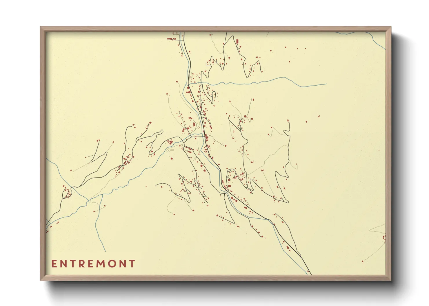 Une affiche de carte sur Entremont