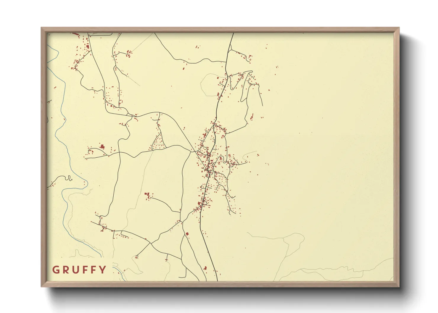 Une affiche de carte sur Gruffy