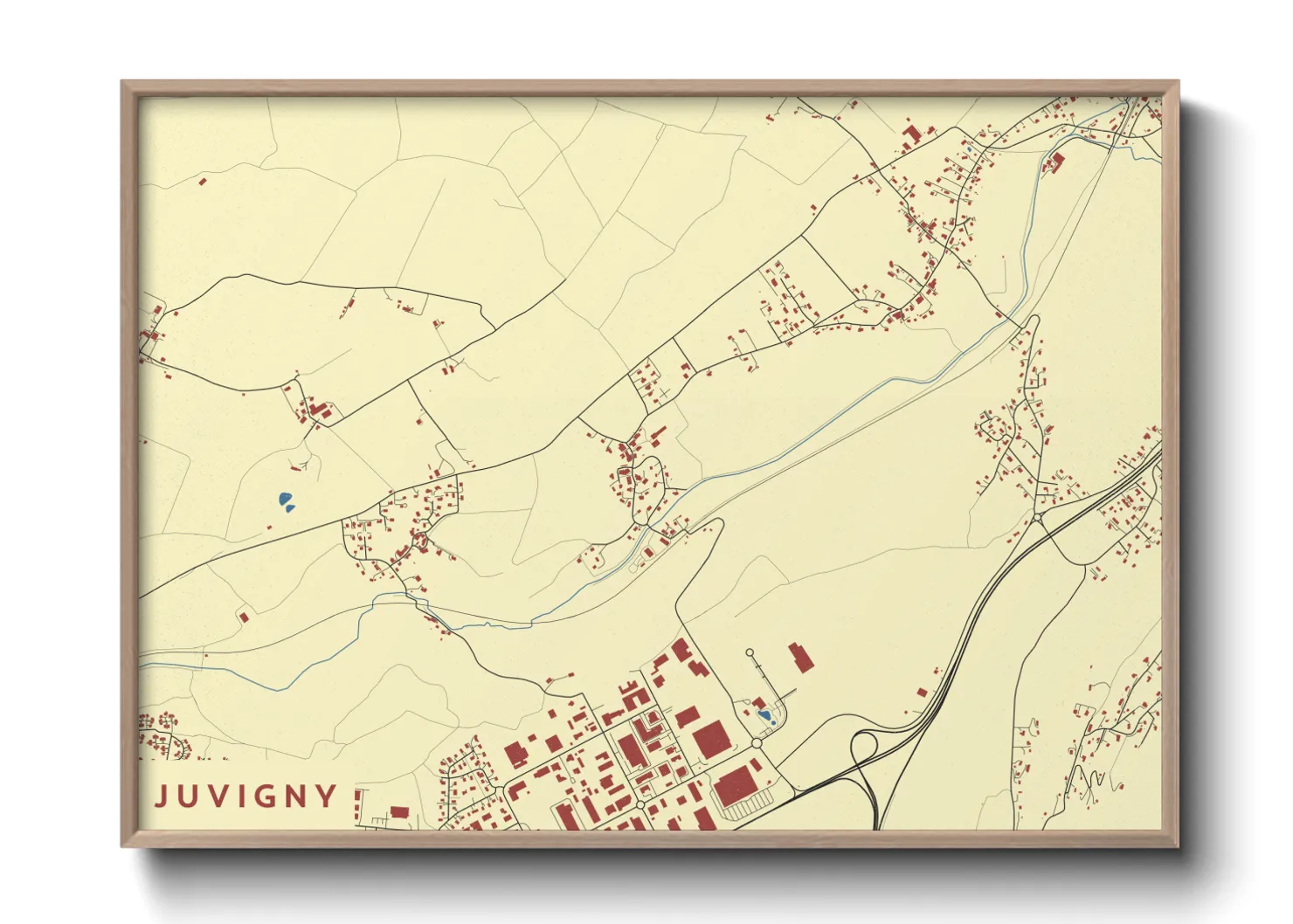 Une affiche de carte sur Juvigny