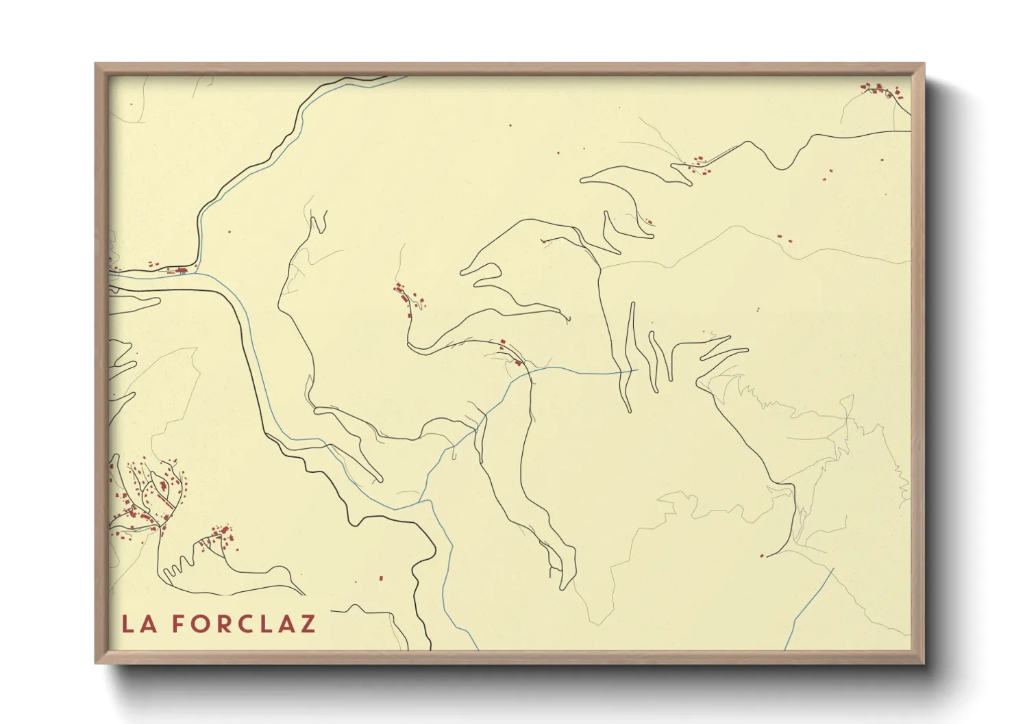 Une affiche de carte sur La Forclaz