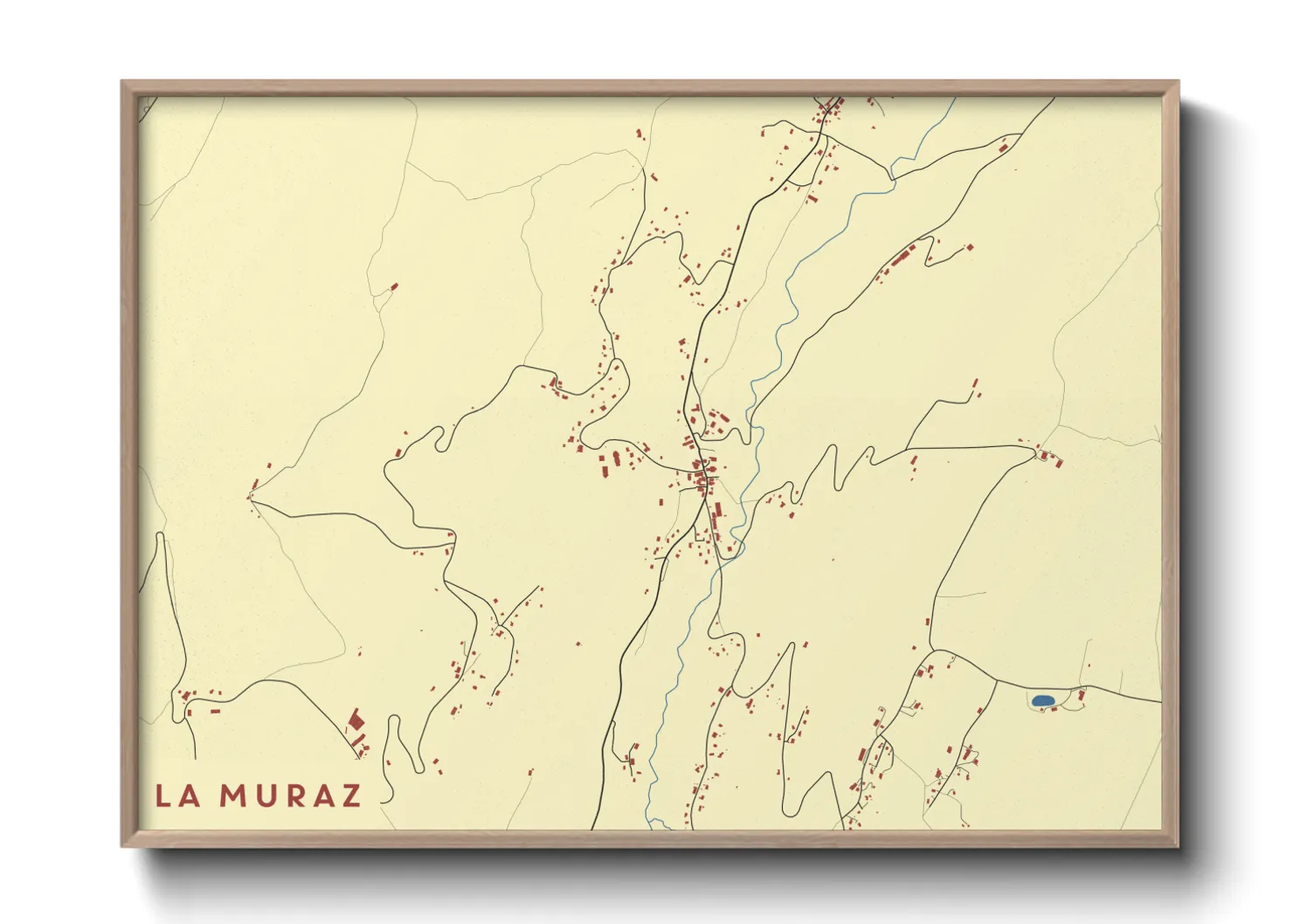 Une affiche de carte sur La Muraz