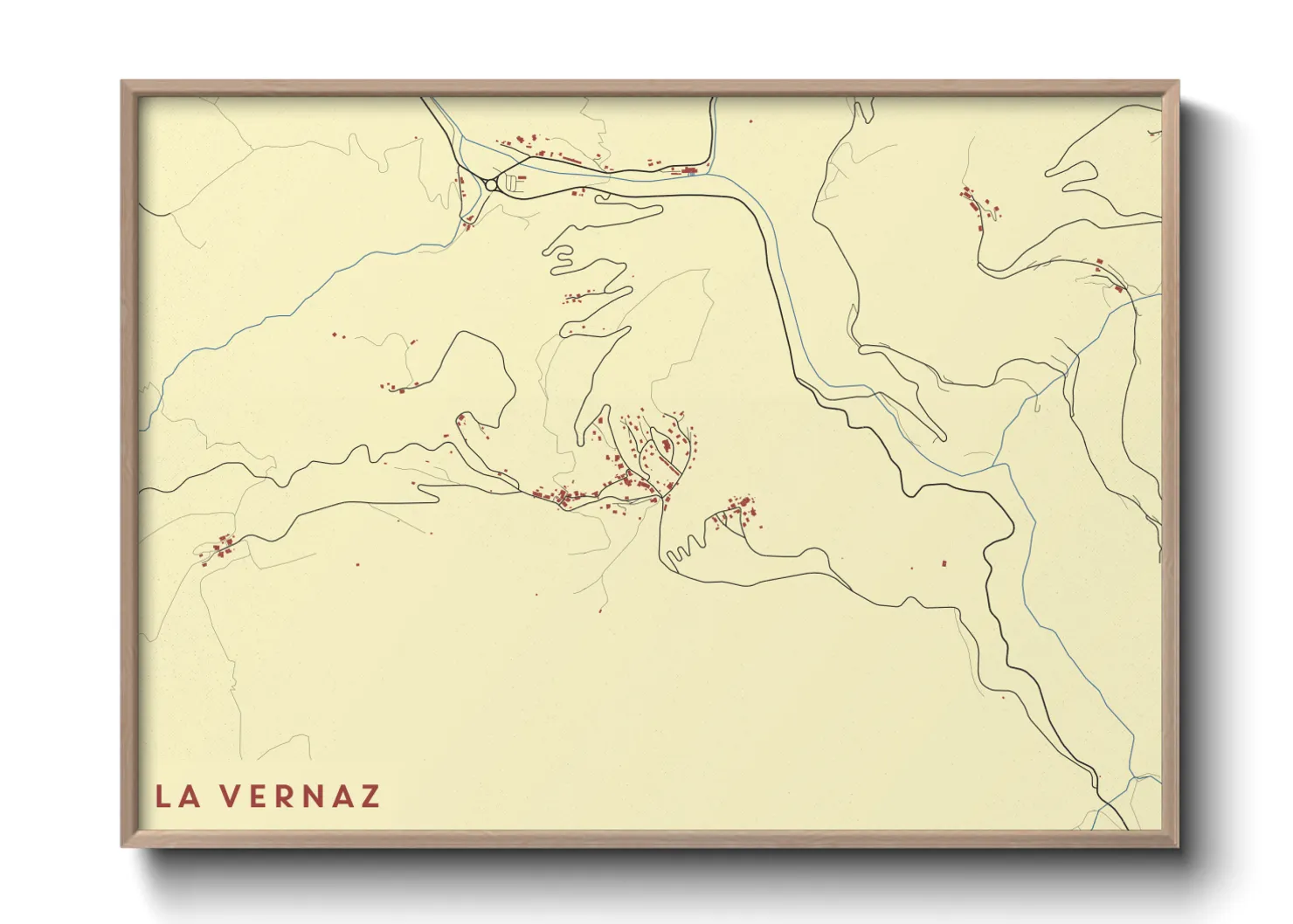 Une affiche de carte sur La Vernaz