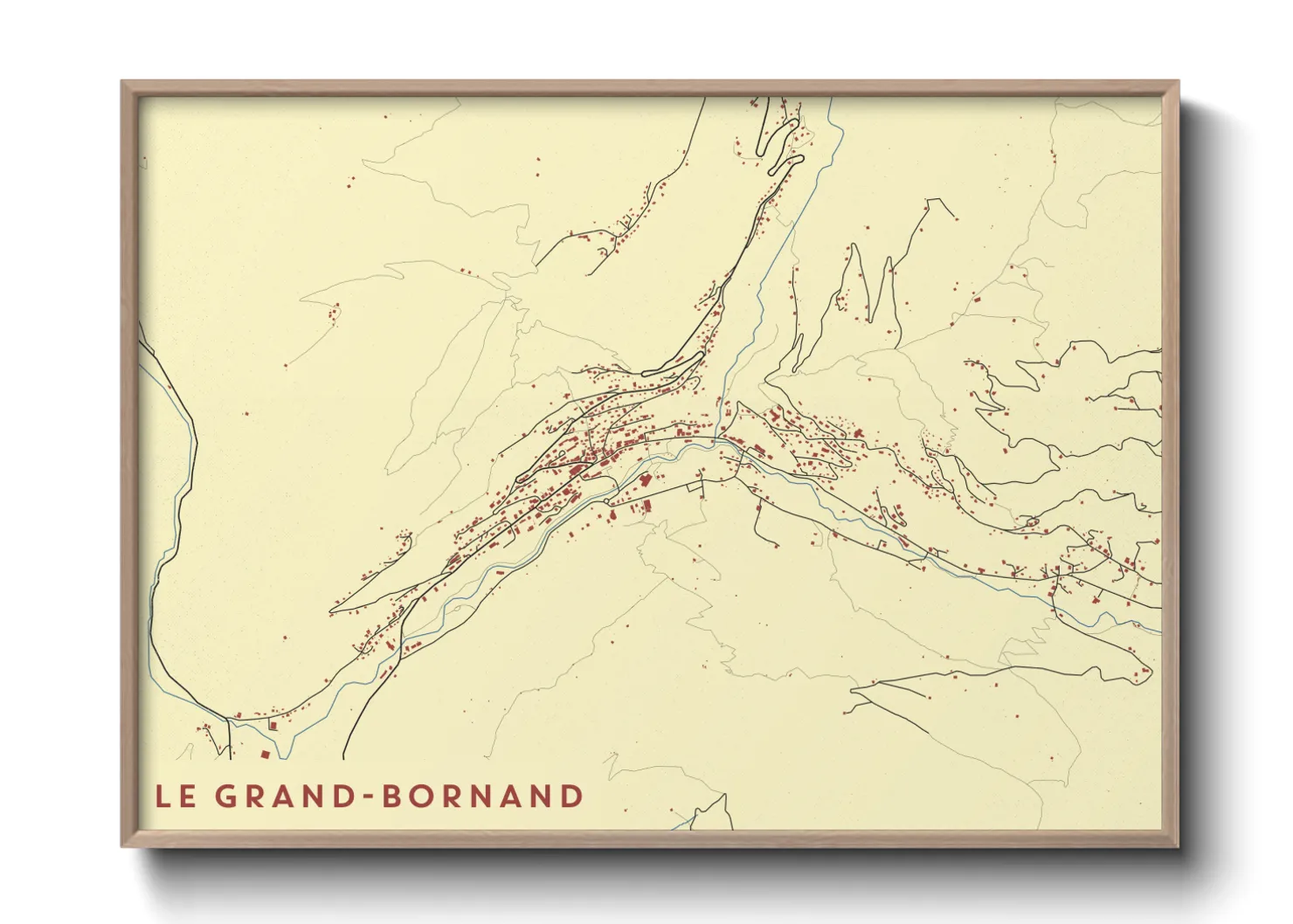 Une affiche de carte sur Le Grand-Bornand