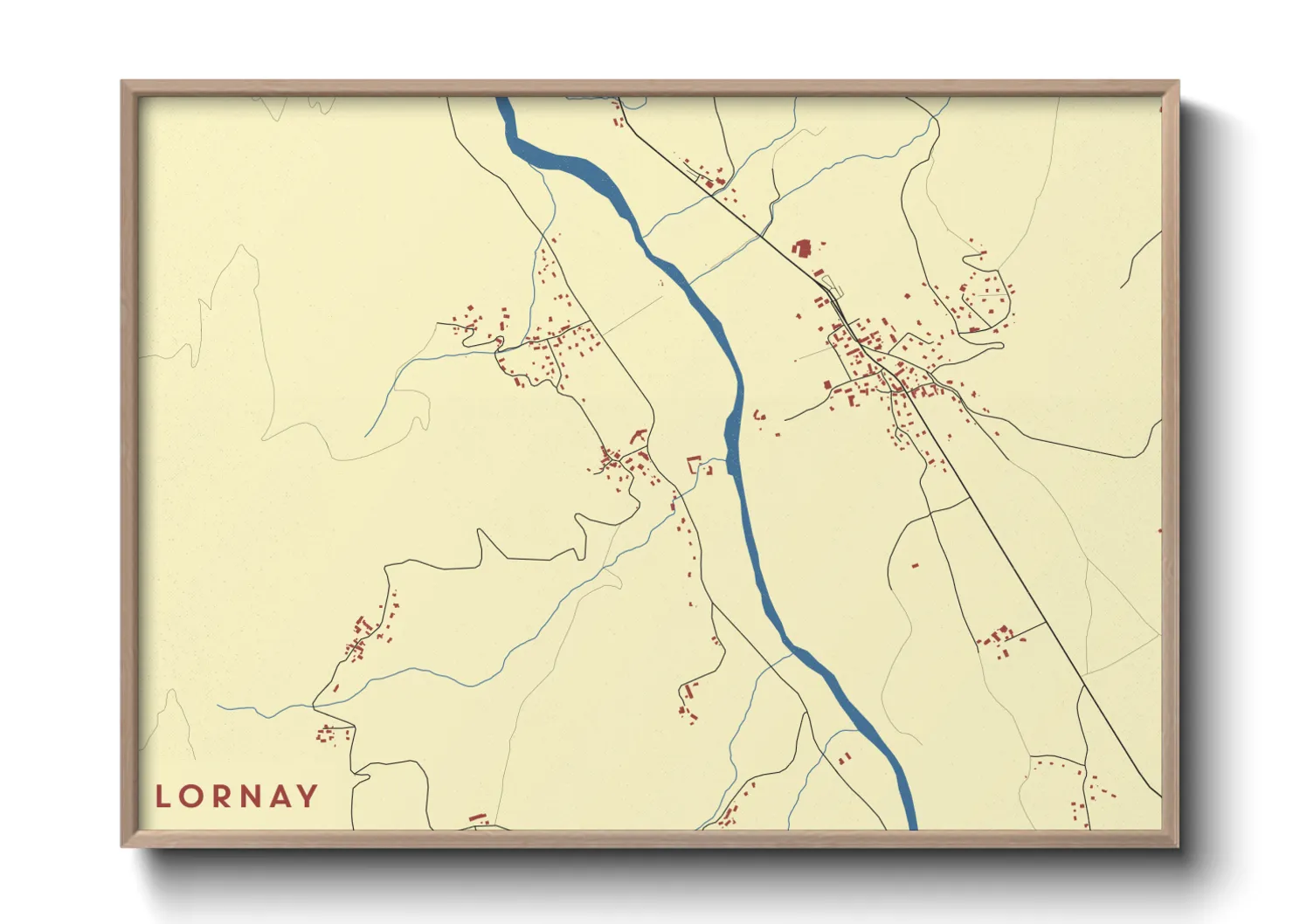 Une affiche de carte sur Lornay